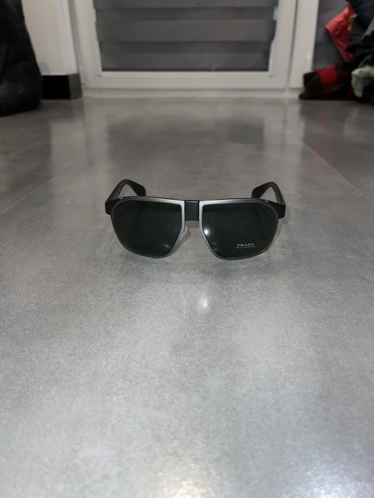 Prada Prada SPR21P 1BO-3O1 Black Aviator Sunglasses Size ONE SIZE - 2 Thumbnail