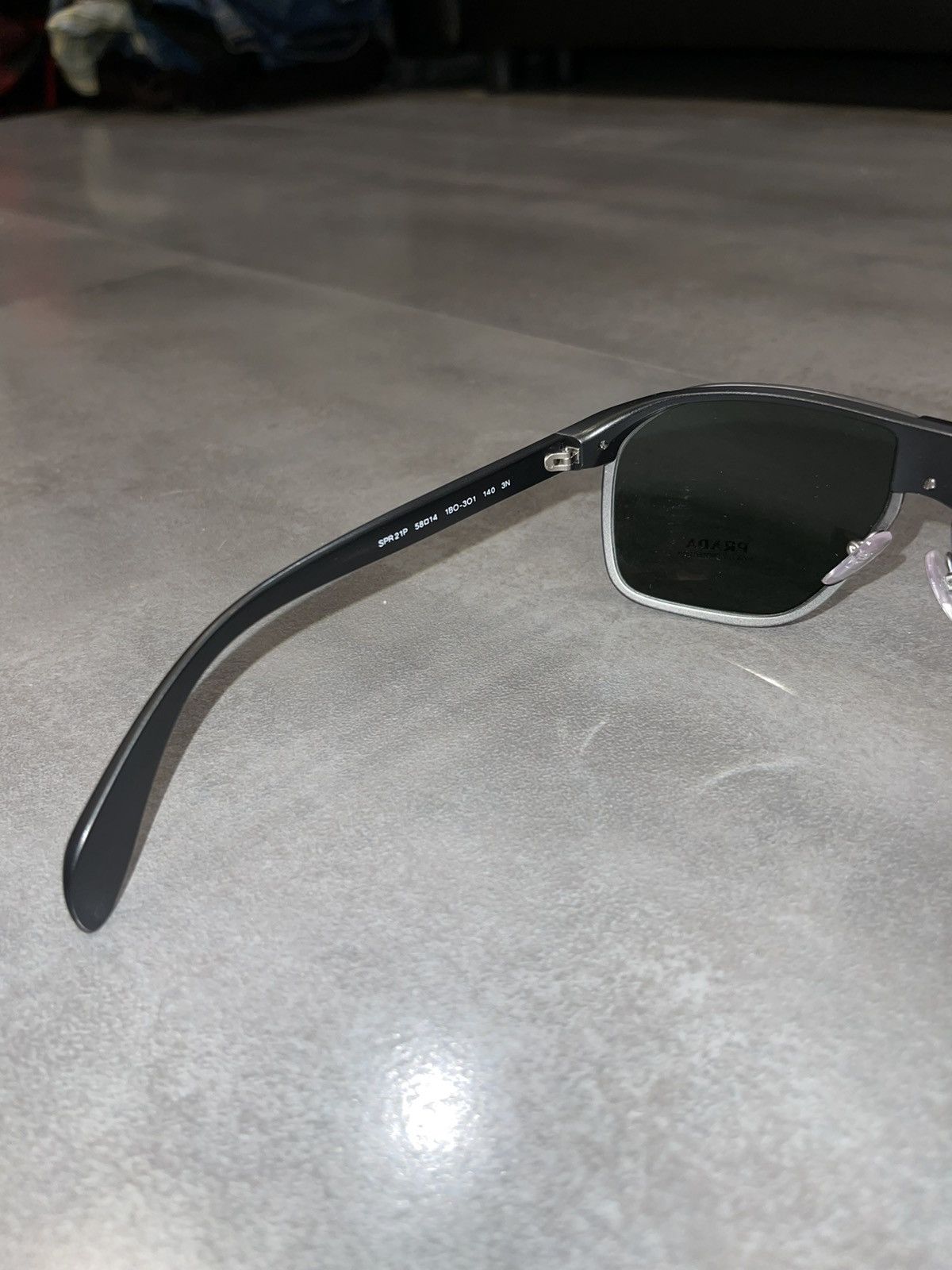 Prada Prada SPR21P 1BO-3O1 Black Aviator Sunglasses Size ONE SIZE - 11 Thumbnail
