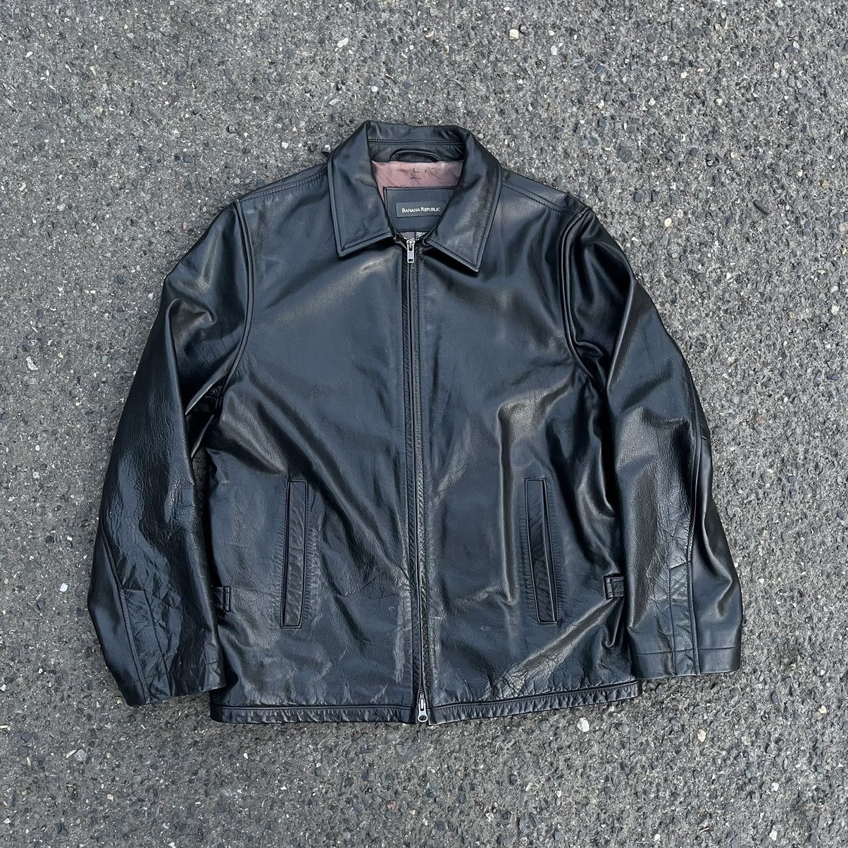 Banana Republic Vintage 80s 90s Banana Republic black leather ...