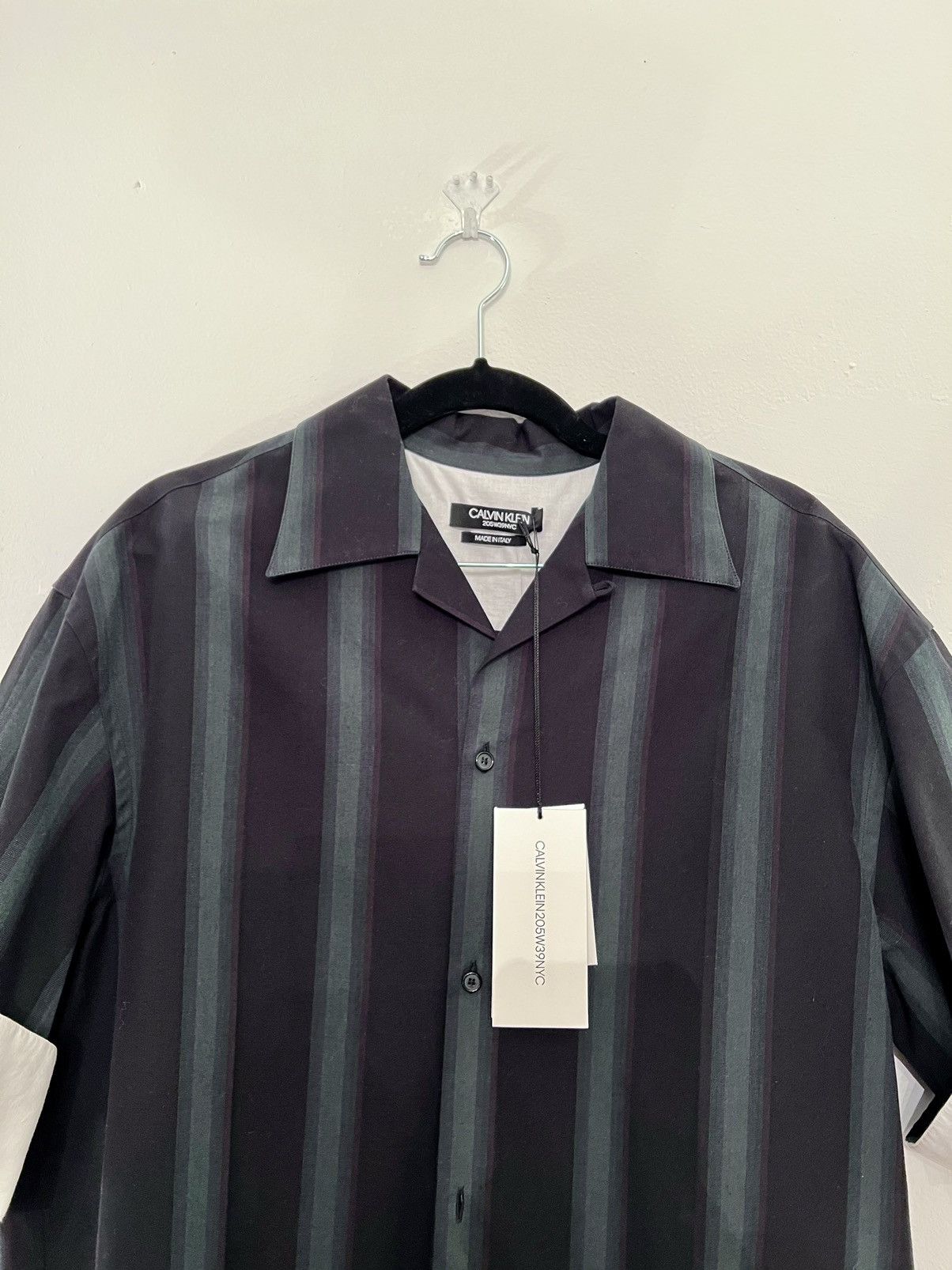 Raf Simons Calvin Klein 205W39NYC Faded Stripe Vacation Shirt Size US S / EU 44-46 / 1 - 2 Thumbnail