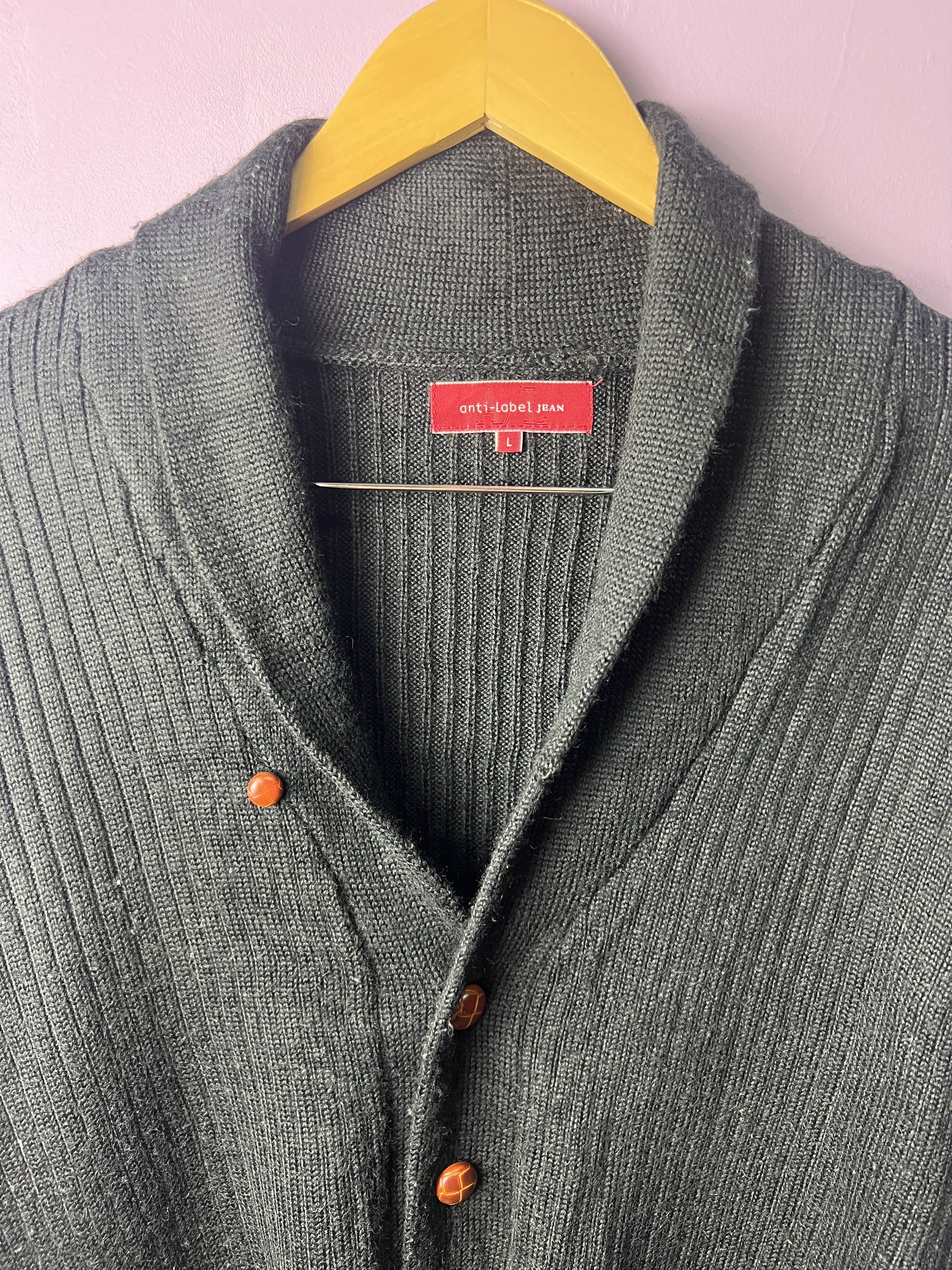 Japanese Brand 🔥Vintage Anti-Label Shawl Collar Knit Cardigan Size US M / EU 48-50 / 2 - 7 Thumbnail