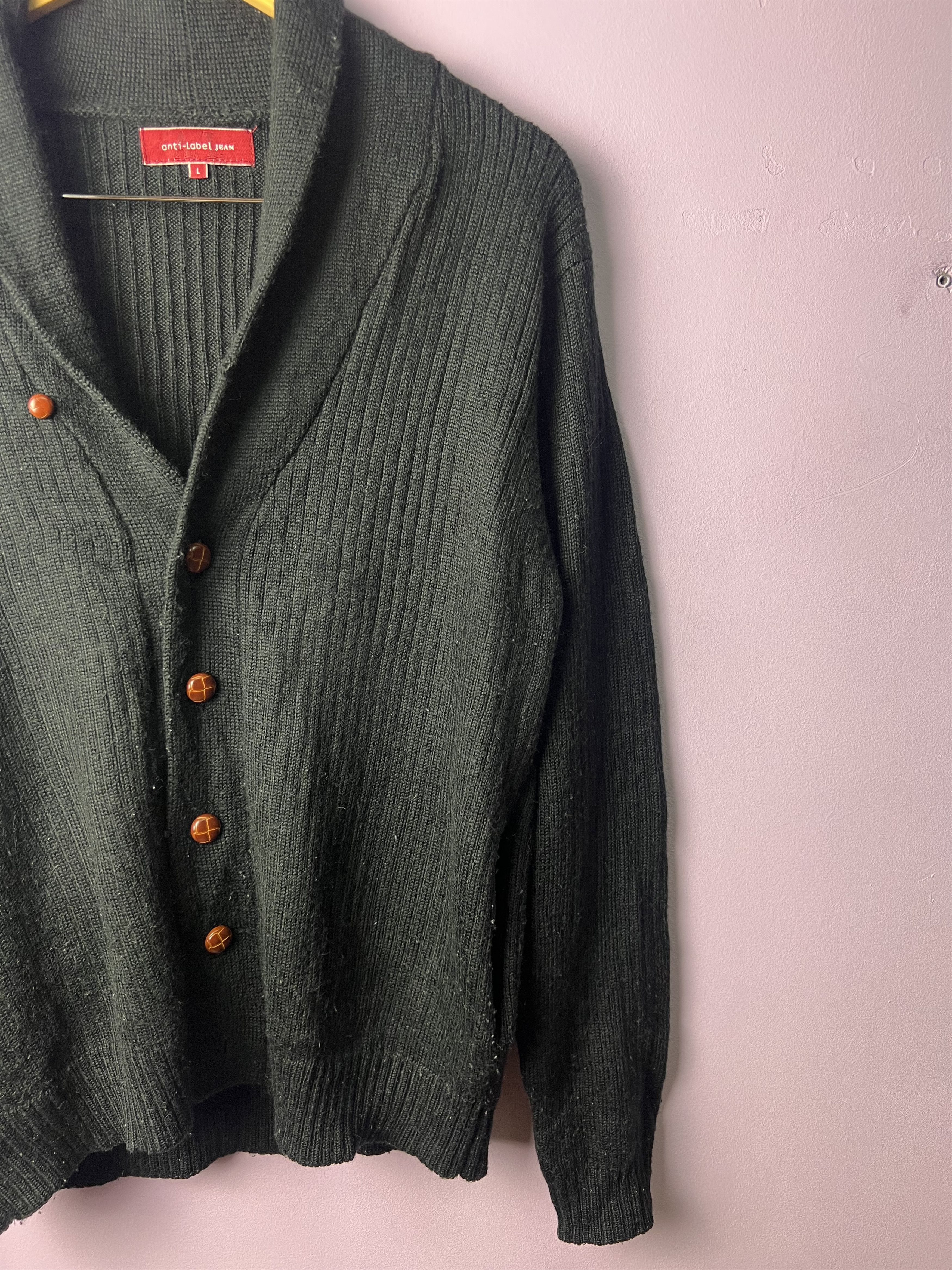Japanese Brand 🔥Vintage Anti-Label Shawl Collar Knit Cardigan Size US M / EU 48-50 / 2 - 4 Thumbnail