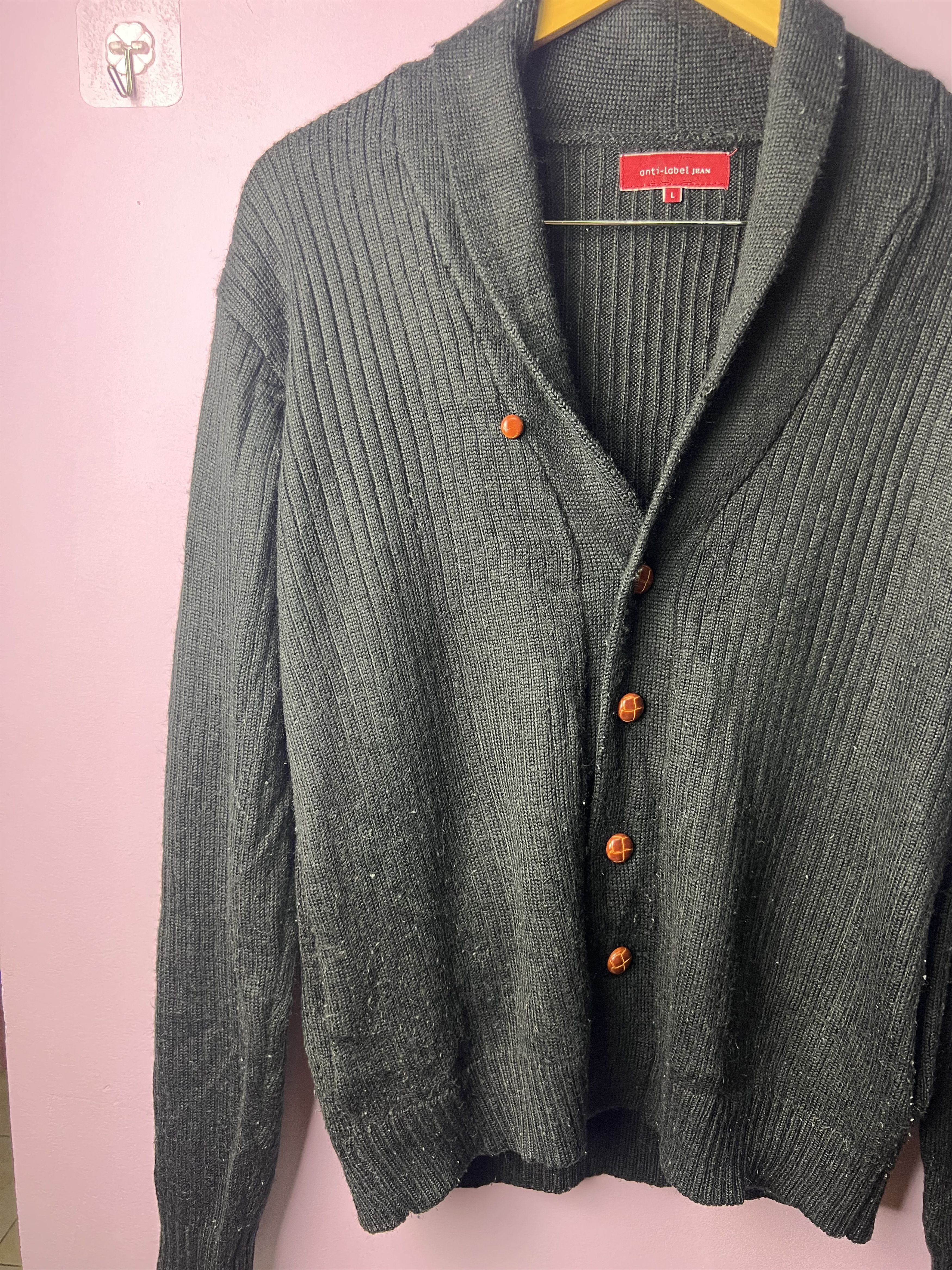 Japanese Brand 🔥Vintage Anti-Label Shawl Collar Knit Cardigan Size US M / EU 48-50 / 2 - 3 Thumbnail