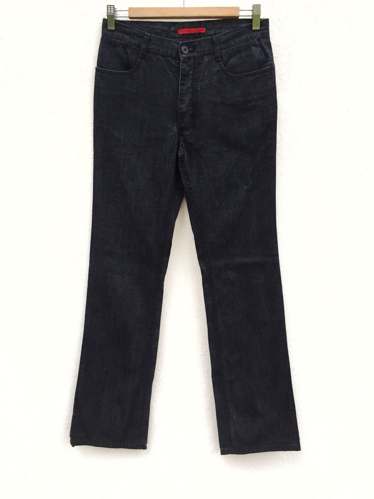 Prada OG Prada Milano 🇮🇹 US Navy Straight Cut Denim Pants Size US 29 - 2 Thumbnail