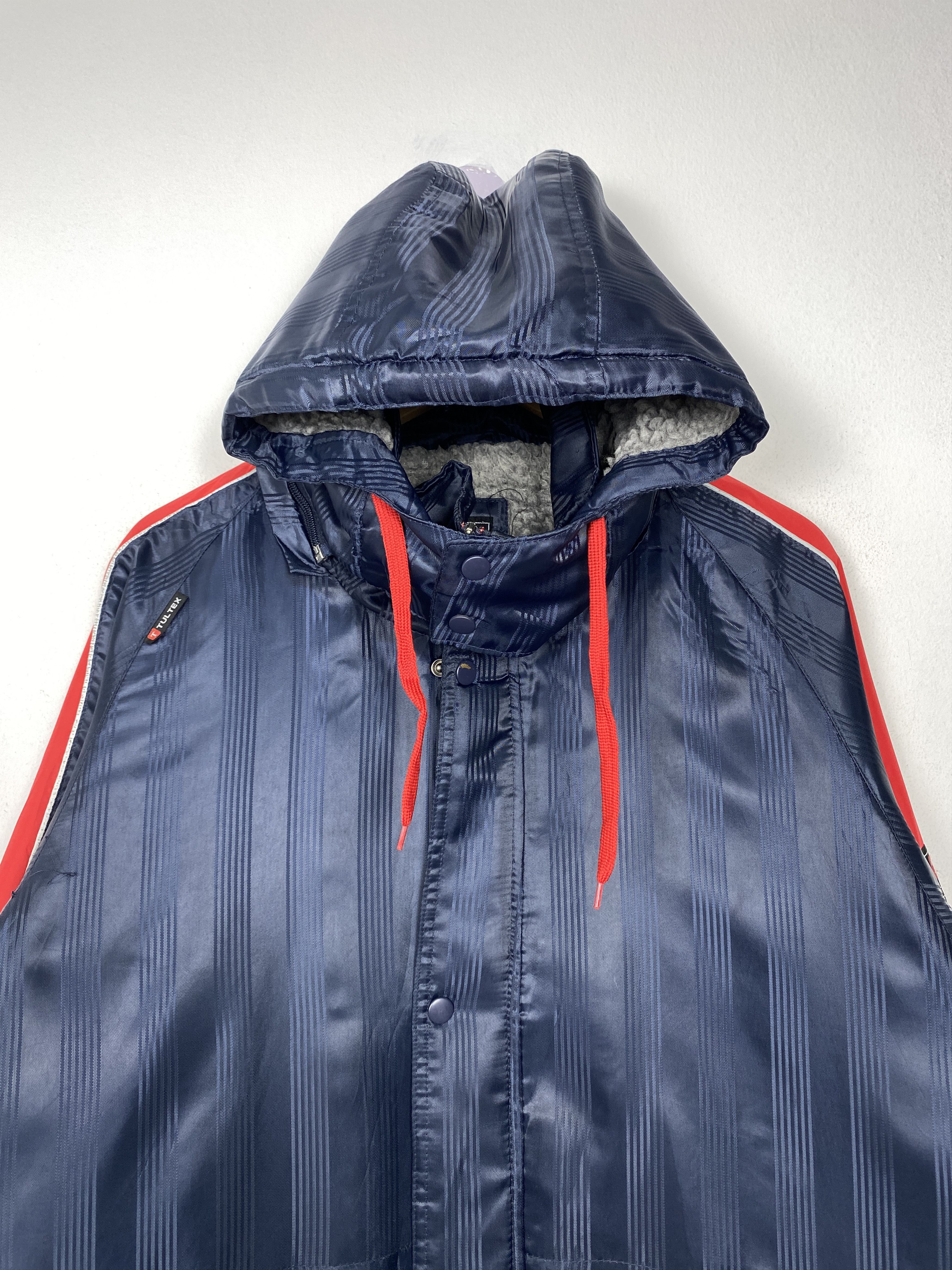 Tultex Vintage Tultex Hoodie Sherpa Lining Long Jacket J1517 Size US XL / EU 56 / 4 - 2 Thumbnail