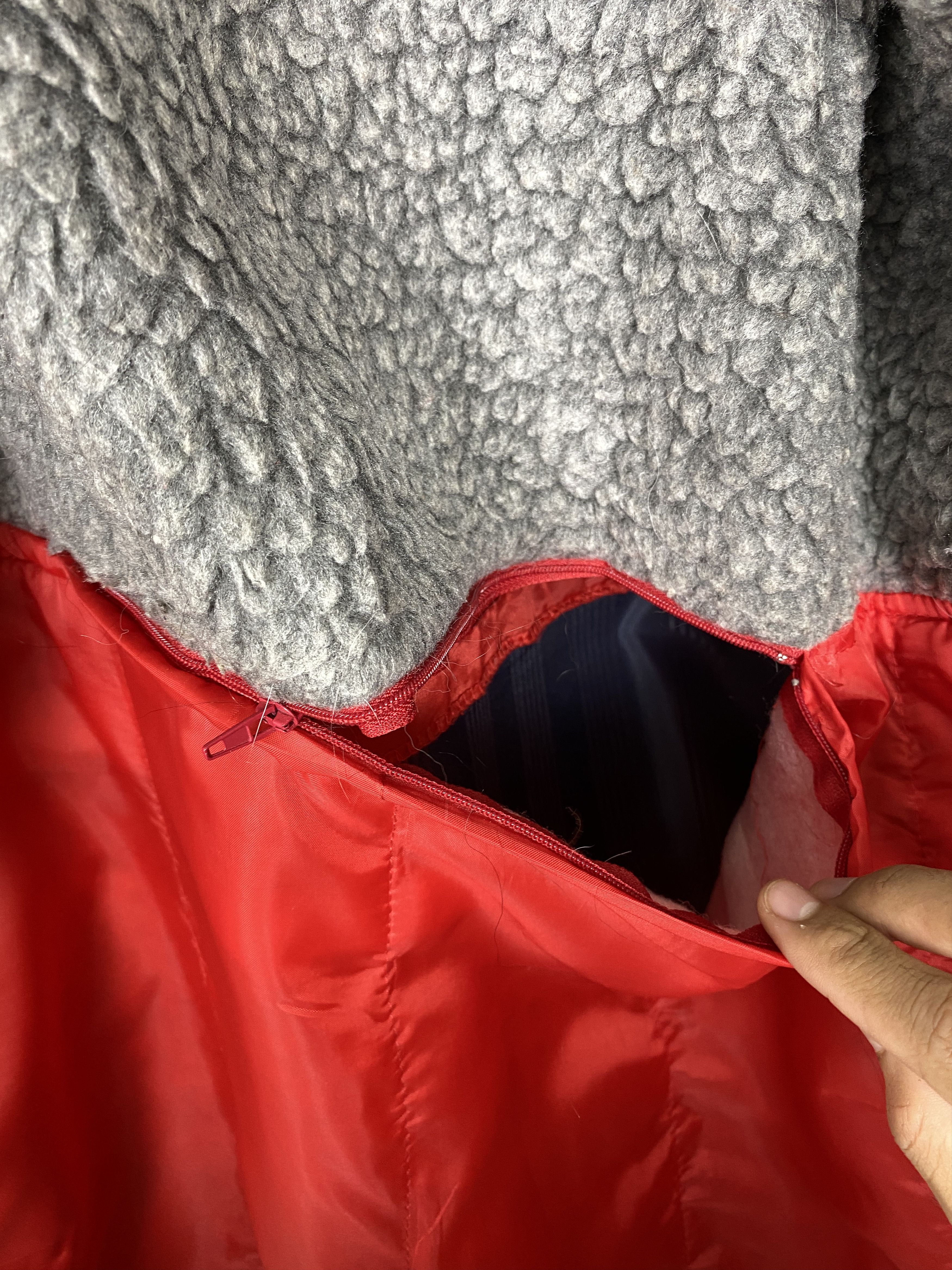 Tultex Vintage Tultex Hoodie Sherpa Lining Long Jacket J1517 Size US XL / EU 56 / 4 - 14 Thumbnail