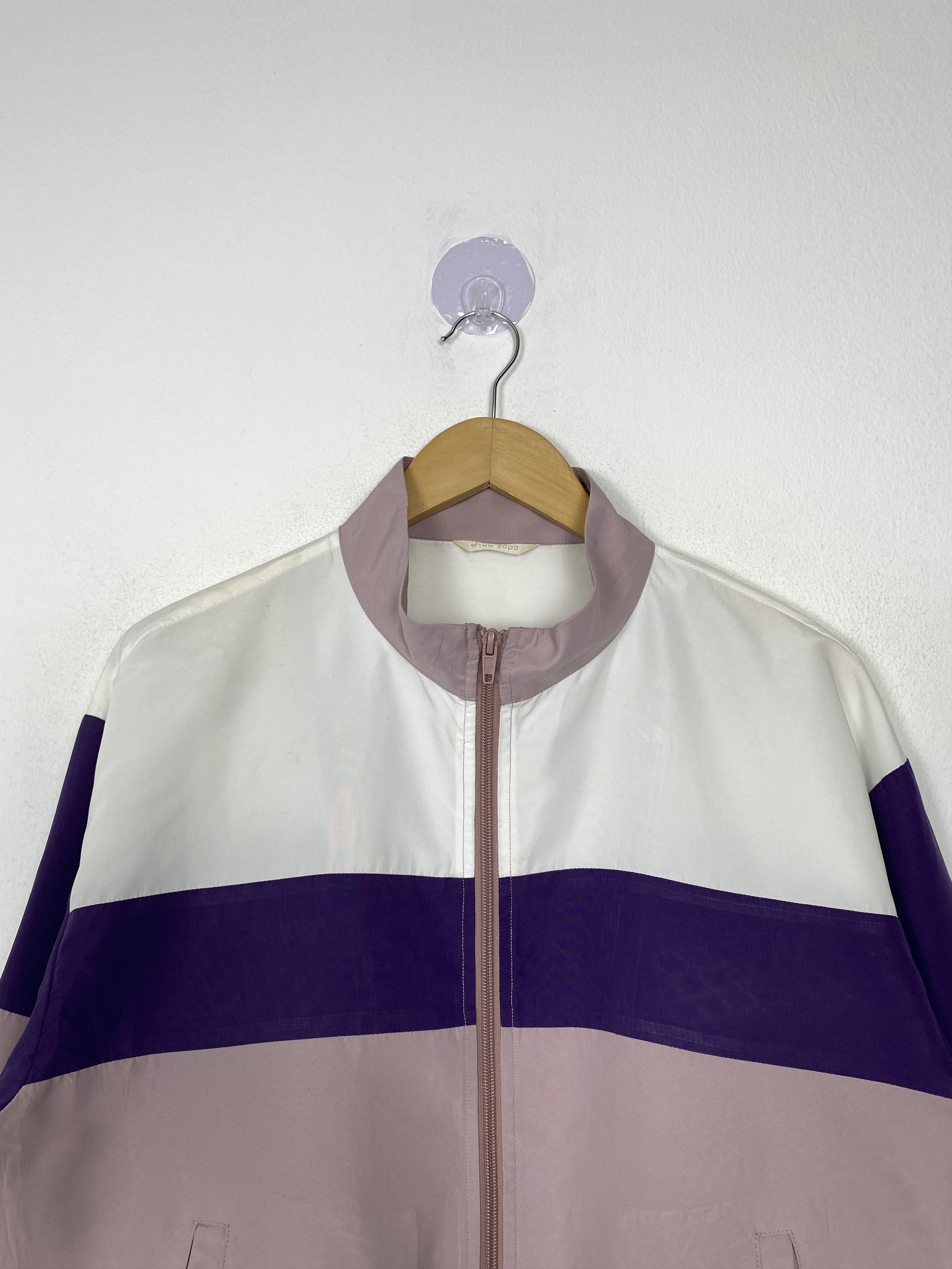 Japanese Brand Vintage Ehka Sopo Zip Up Windbreaker Jacket J1519 Size 3XL / US 20-22 - 2 Thumbnail