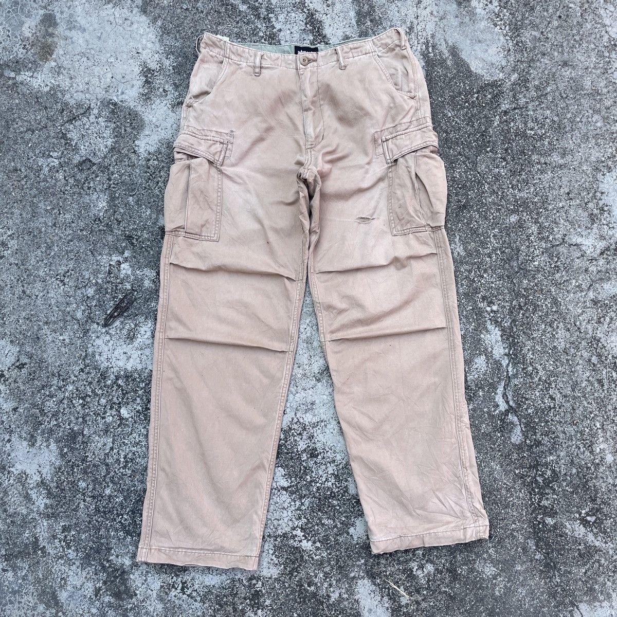 image of Vintage Alpha Industries Tactical Multipocket Cargo Pants in Brown, Men's (Size 34)