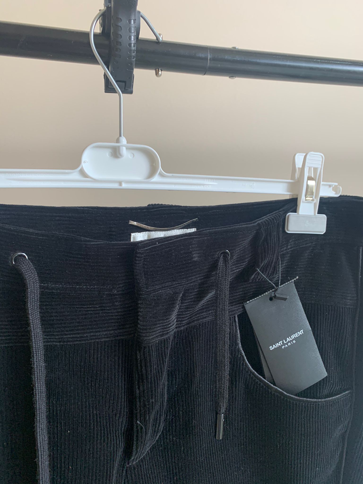 Saint Laurent Paris o1rshd1 Corduroy Drawstring Pants in Black Size US 30 / EU 46 - 7 Thumbnail