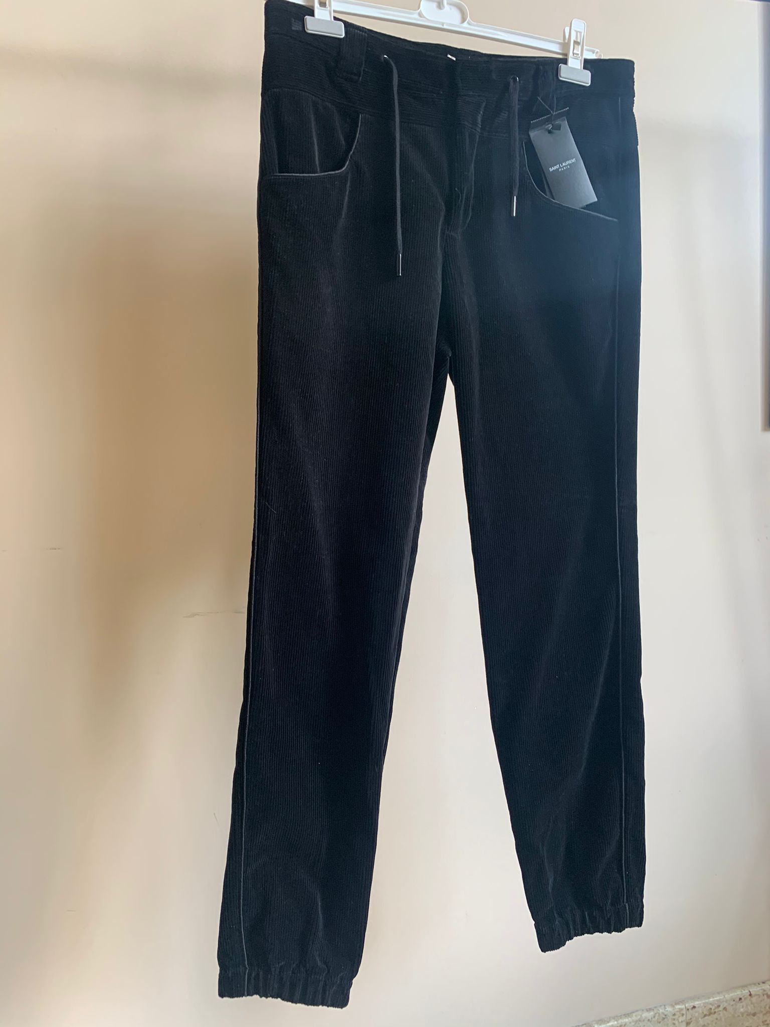 Saint Laurent Paris o1rshd1 Corduroy Drawstring Pants in Black Size US 30 / EU 46 - 3 Thumbnail