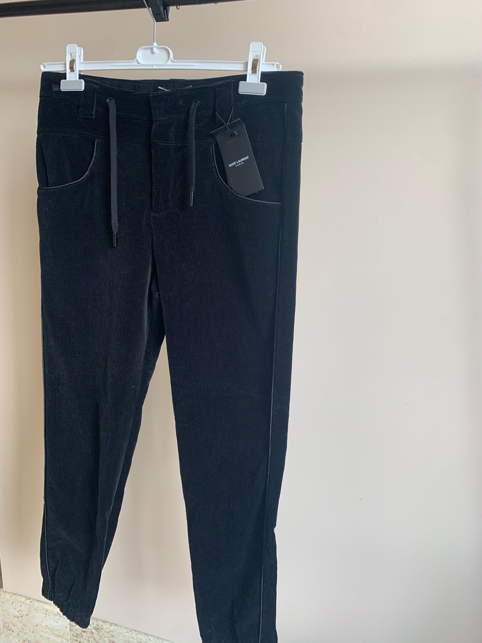 Saint Laurent Paris o1rshd1 Corduroy Drawstring Pants in Black Size US 30 / EU 46 - 8 Thumbnail