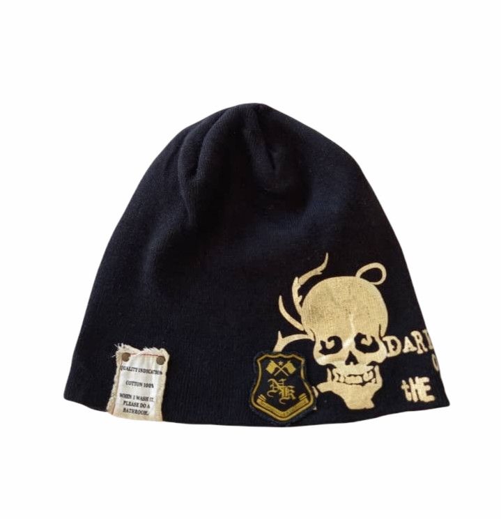 Japanese Brand × Vintage Japanese Brand Skulls Beanie Overprint Size ONE SIZE - 2 Thumbnail