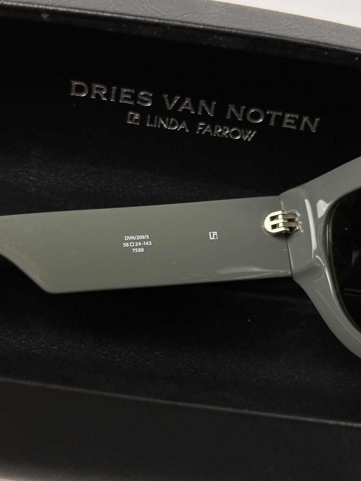 Dries Van Noten × Linda Farrow Wrap Sunglasses Size ONE SIZE - 7 Thumbnail
