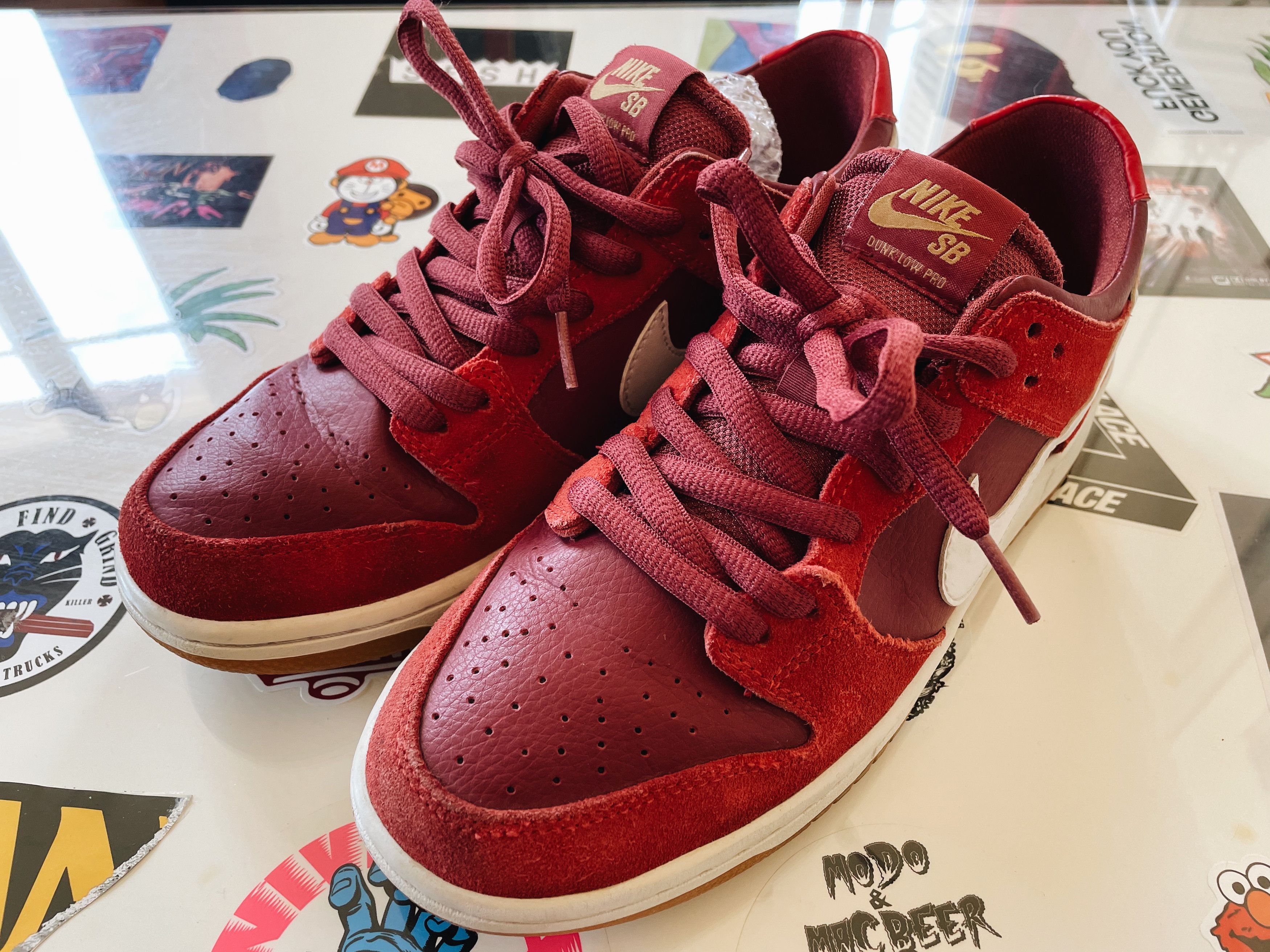 image of Nike Sb Zoom Dunk Low Track Red Shoes, Men's (Size 9.5)