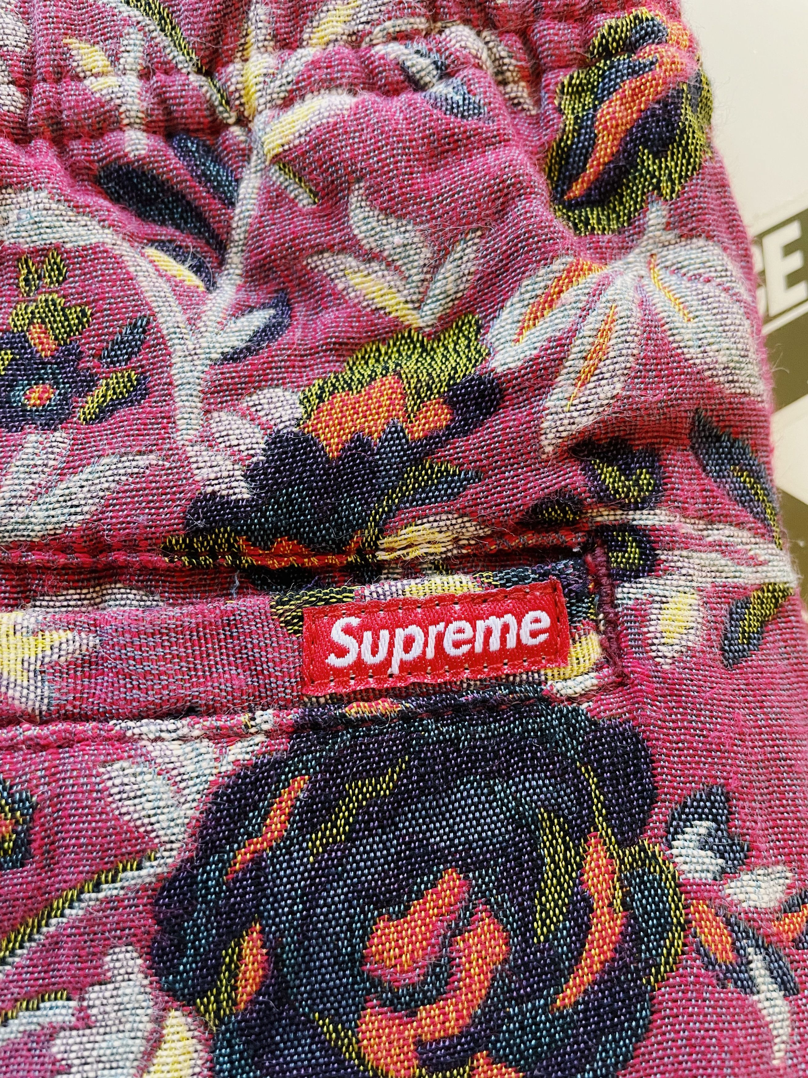Supreme Supreme Jacquard Flowers Belted Short Burgundy / Navy Size US 30 / EU 46 - 3 Thumbnail