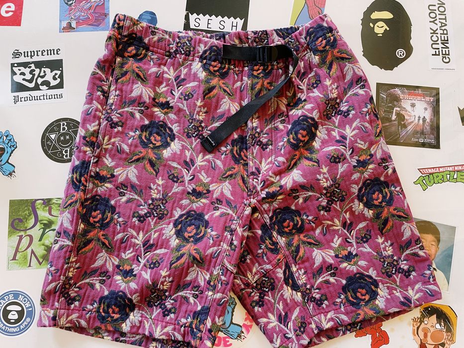 Supreme Supreme Jacquard Flowers Belted Short Burgundy / Navy