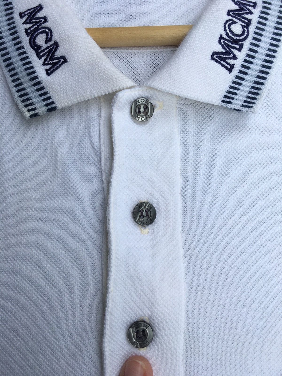 MCM Vintage MCM Legere White Polo Shirt Size US M / EU 48-50 / 2 - 7 Thumbnail