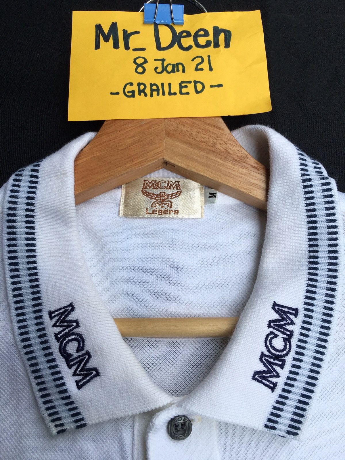 MCM Vintage MCM Legere White Polo Shirt Size US M / EU 48-50 / 2 - 8 Thumbnail