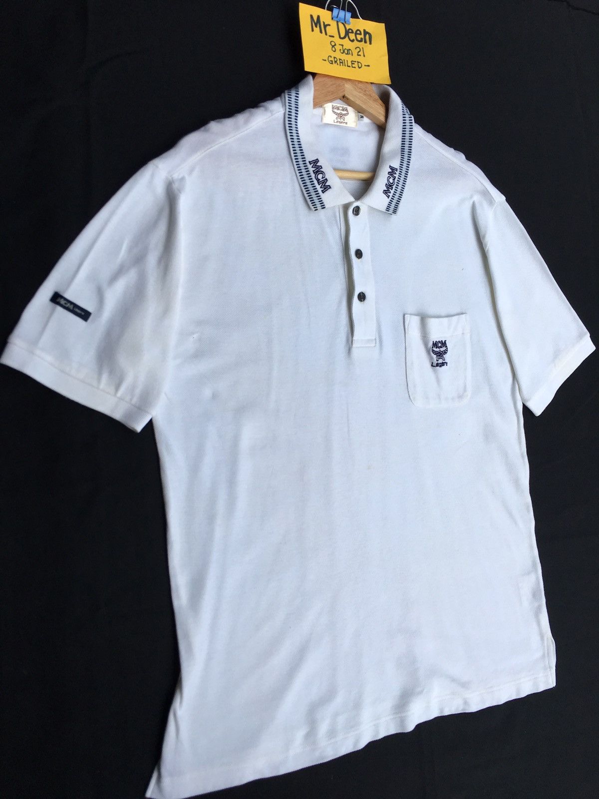MCM Vintage MCM Legere White Polo Shirt Size US M / EU 48-50 / 2 - 3 Thumbnail