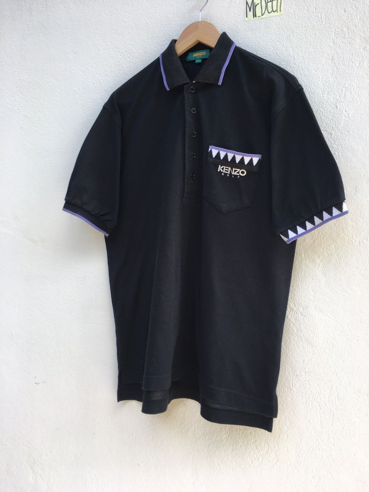 Kenzo Vintage Kenzo Golf Black Collar Shirt Size US L / EU 52-54 / 3 - 3 Thumbnail