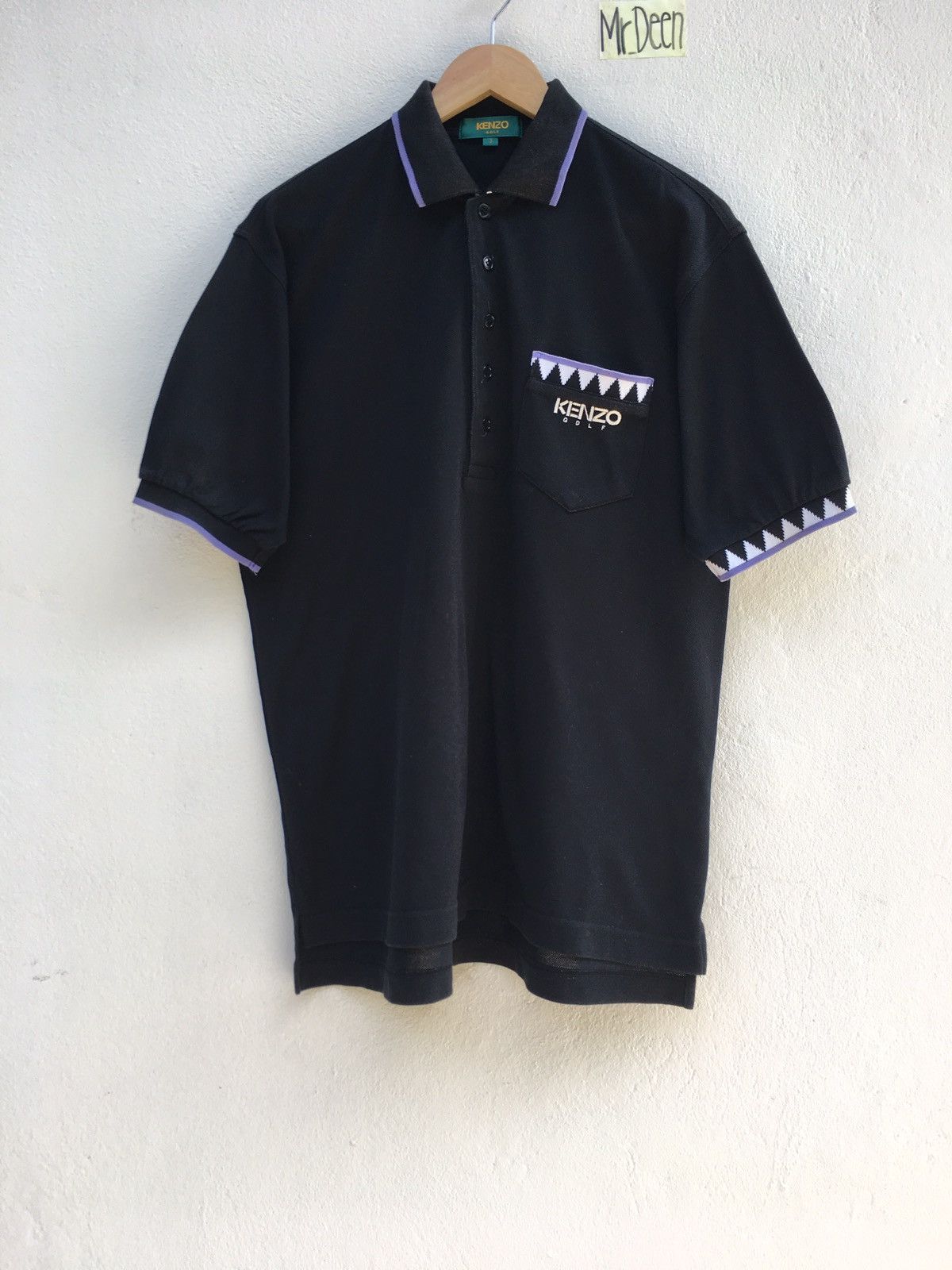 Kenzo Vintage Kenzo Golf Black Collar Shirt Size US L / EU 52-54 / 3 - 1 Thumbnail