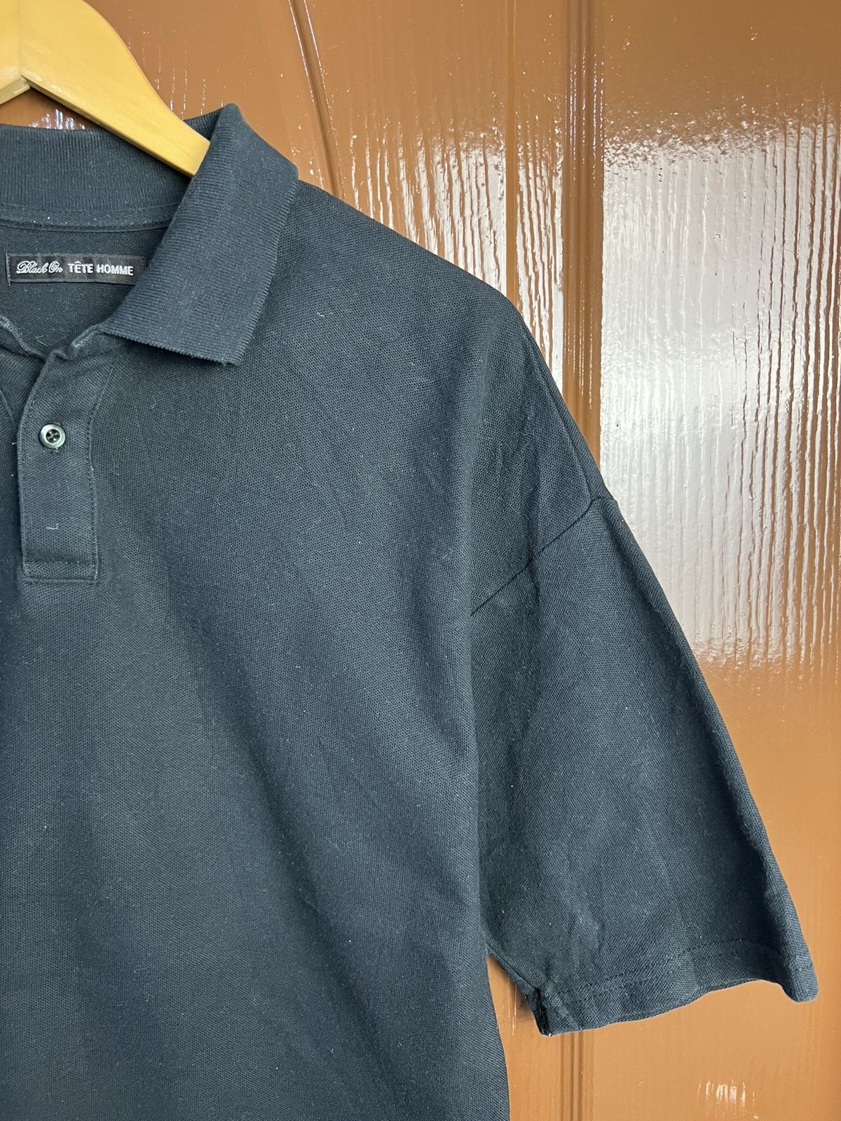 Tete Homme 🔥Black On Tête Homme Issey Miyake Polo Tees Size US M / EU 48-50 / 2 - 5 Thumbnail