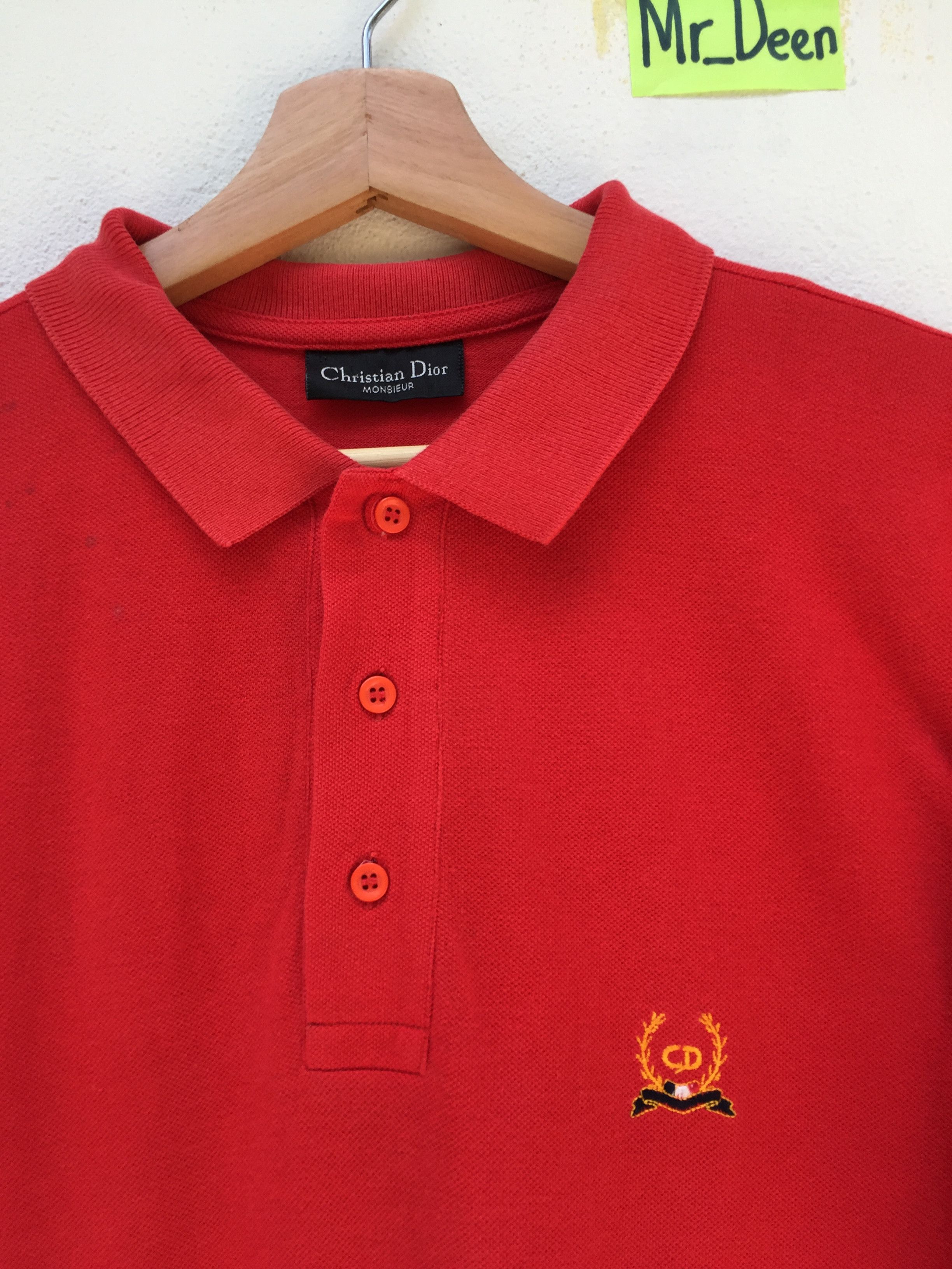 Christian Dior Monsieur CHRISTIAN DIOR polo shirt made in italy 90s casual Size US M / EU 48-50 / 2 - 2 Thumbnail