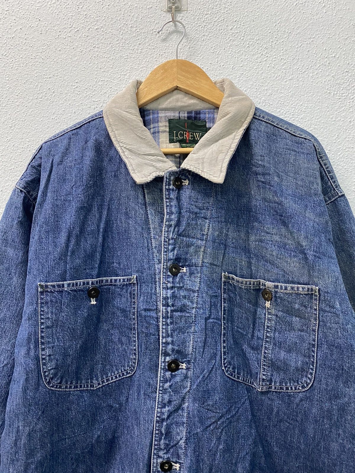 J.Crew × Vintage Vintage J.Crew Denim Jacket Worker Size US L / EU 52-54 / 3 - 2 Thumbnail