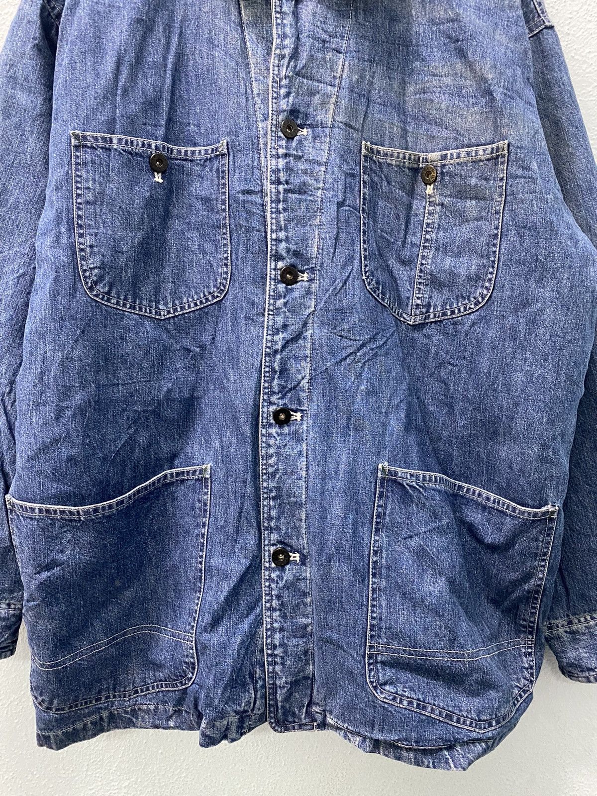 J.Crew × Vintage Vintage J.Crew Denim Jacket Worker Size US L / EU 52-54 / 3 - 3 Thumbnail