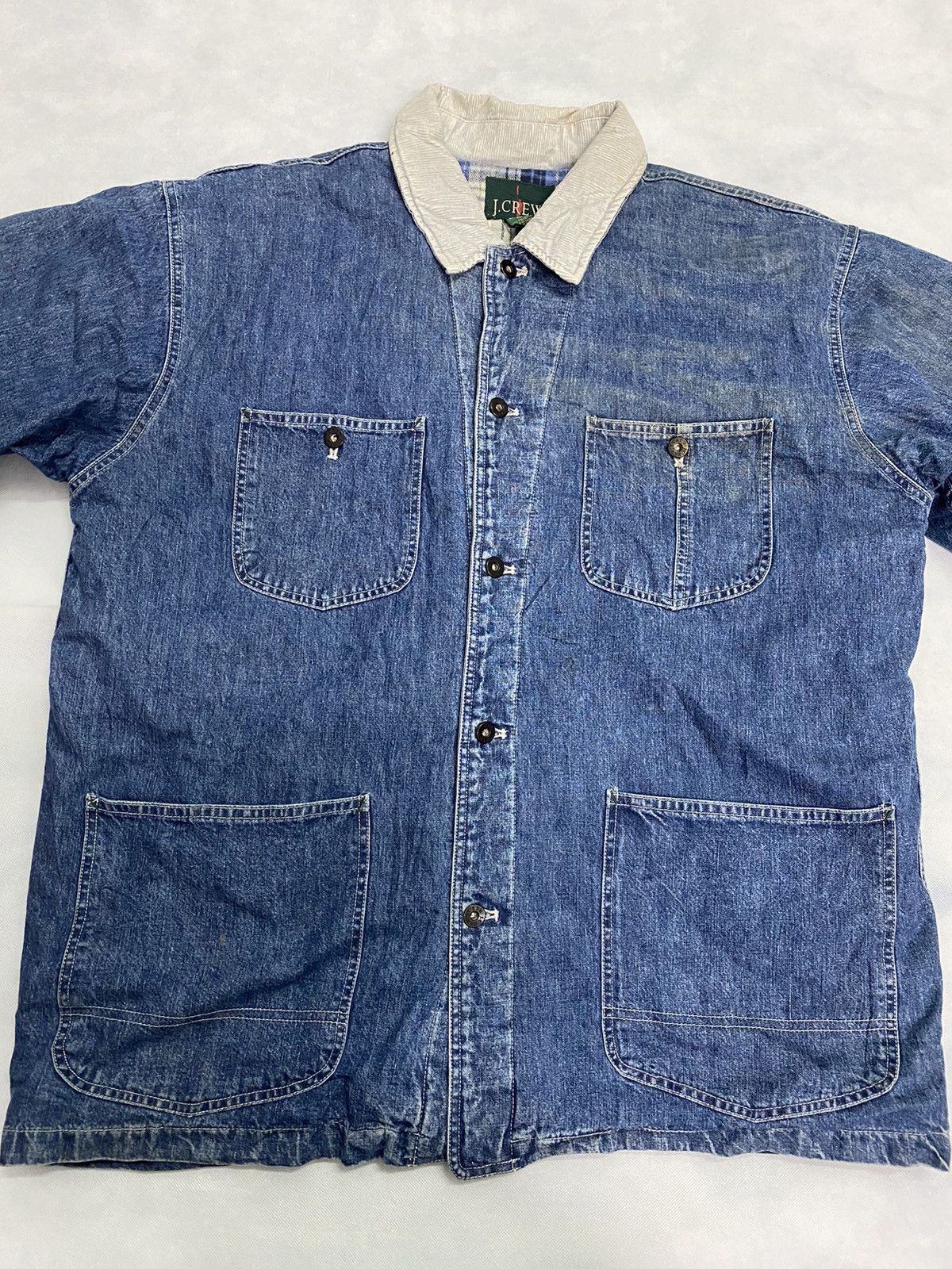 J.Crew × Vintage Vintage J.Crew Denim Jacket Worker Size US L / EU 52-54 / 3 - 11 Thumbnail