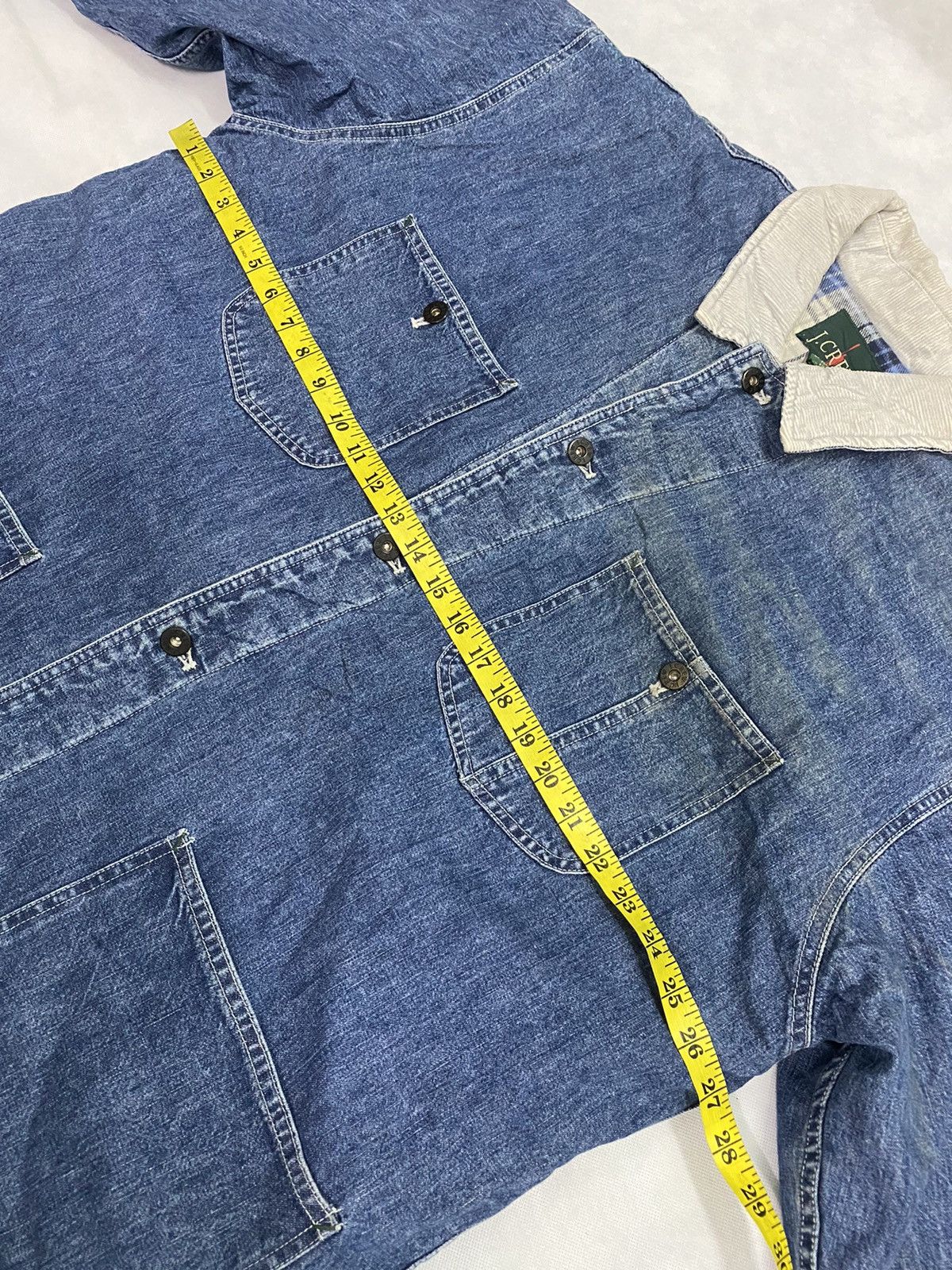 J.Crew × Vintage Vintage J.Crew Denim Jacket Worker Size US L / EU 52-54 / 3 - 12 Thumbnail