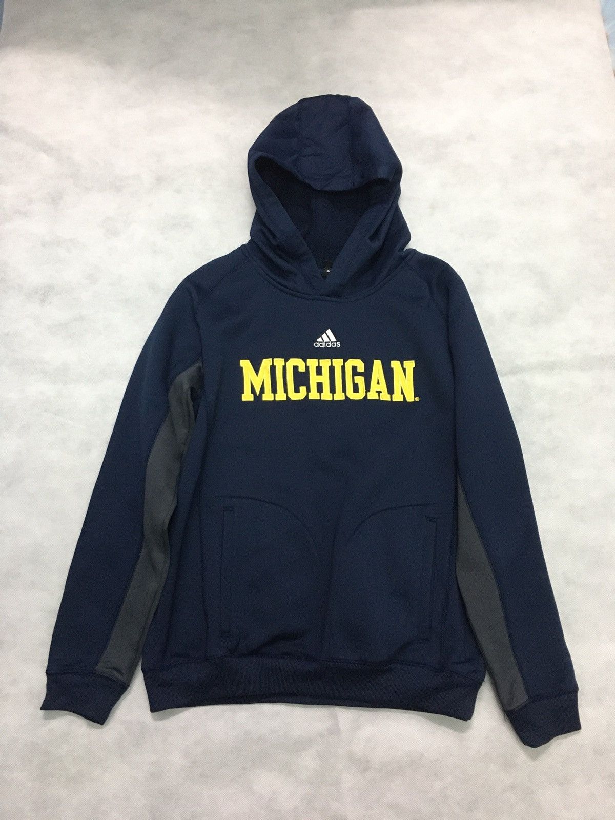 Adidas ADIDAS CENTRE LOGO X MICHIGAN COLLEGE SPELL OUT HOODIE Size US S / EU 44-46 / 1 - 1 Thumbnail