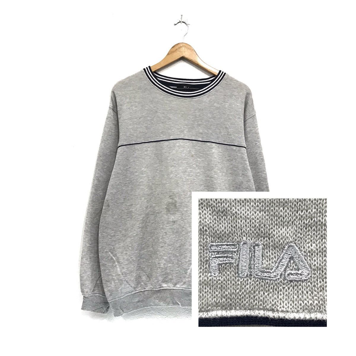 Fila × Vintage Vintage FILA Sweatshirt Crew Neck Embroidery Spellout Size US M / EU 48-50 / 2 - 1 Thumbnail