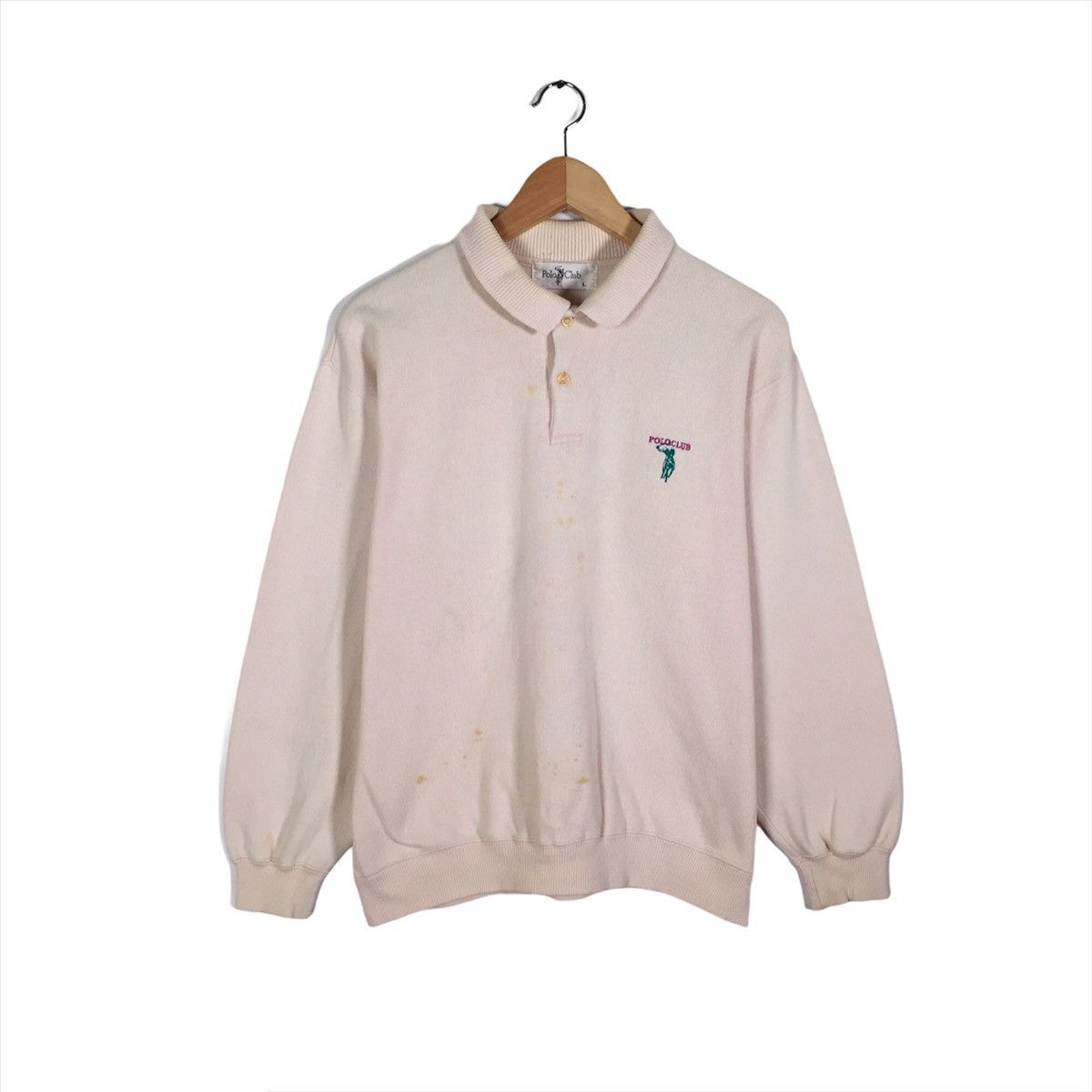 Polo Ralph Lauren × Vintage Vintage Polo Club Sweatshirt Polos Half Button Size US M / EU 48-50 / 2 - 1 Thumbnail