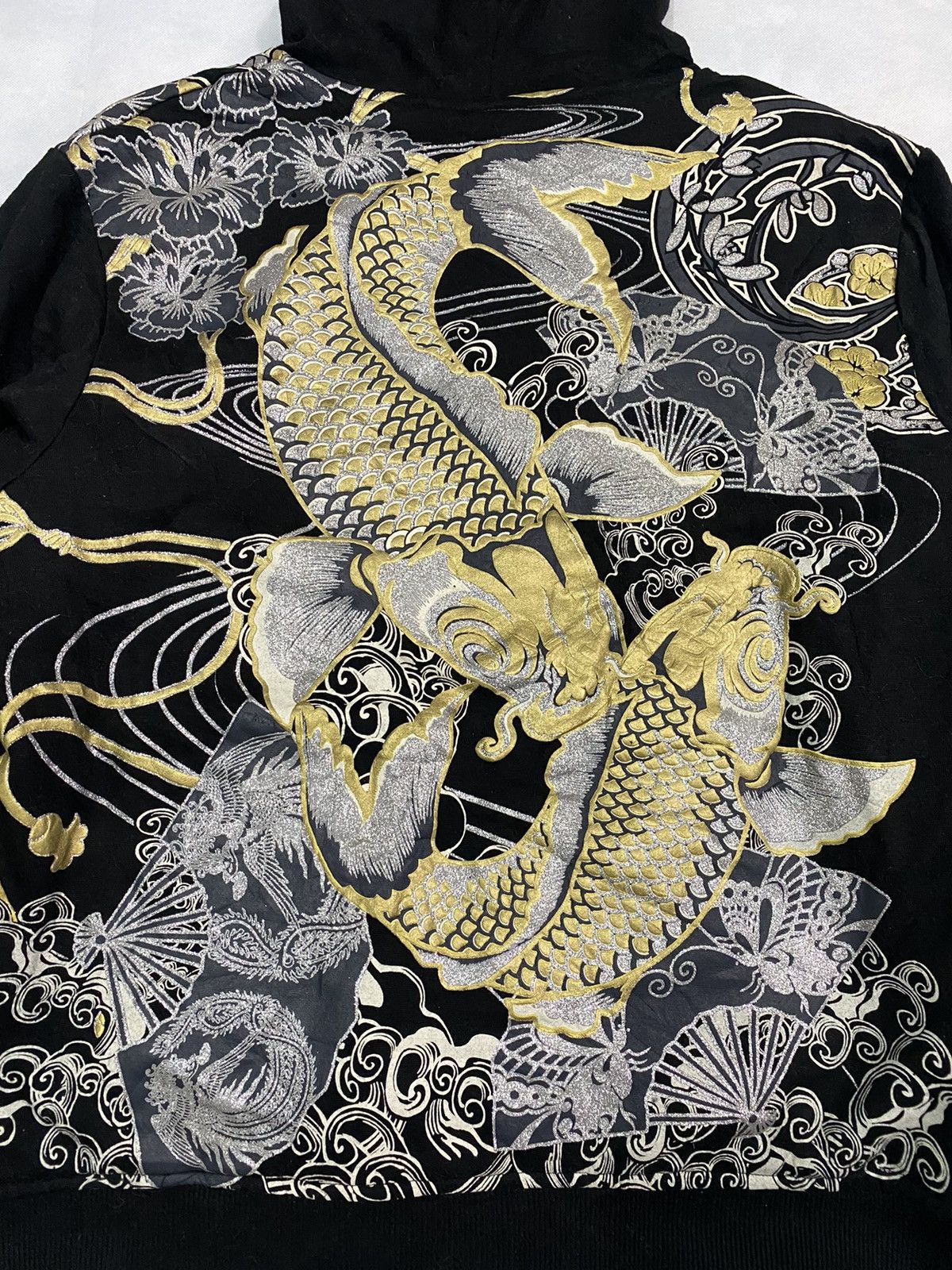 Rare Design🔥 Fish koi Japanese Brand Hoodie Sukajan