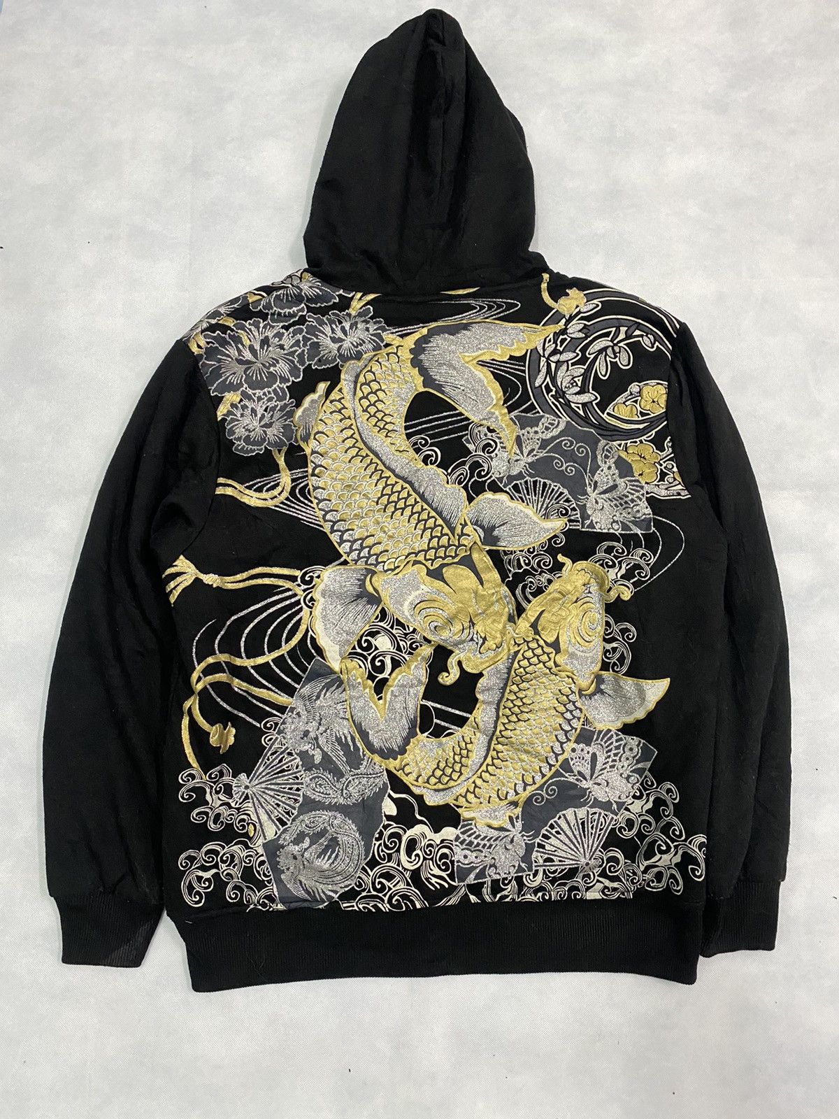 Rare Design🔥 Fish koi Japanese Brand Hoodie Sukajan