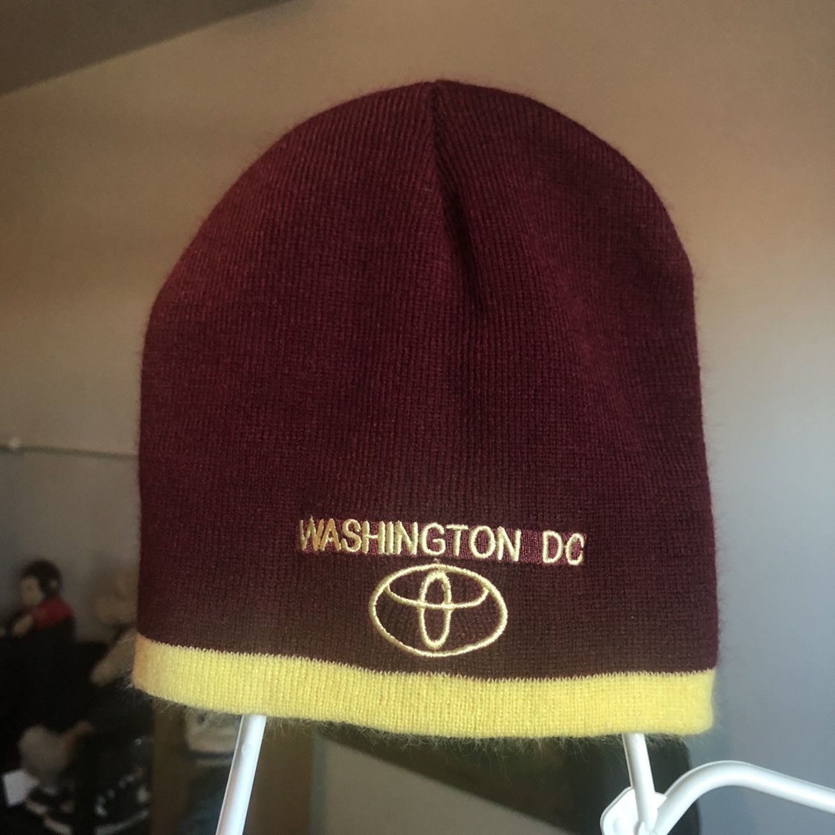 Vintage 00s Toyota Racing Washington DC Embroidered Beanie