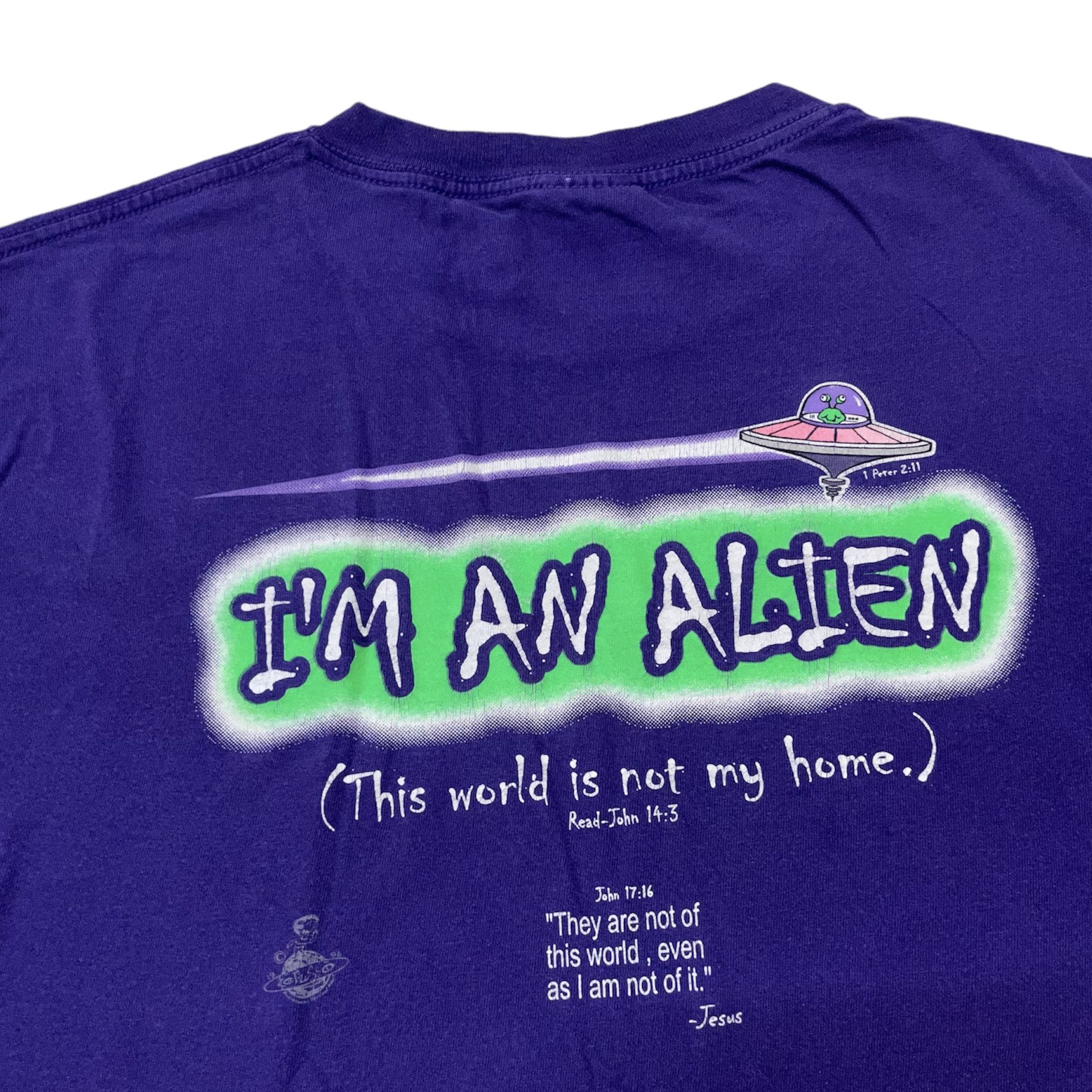 Vintage Vintage 90s Alien “I am alien” Tee Size US L / EU 52-54 / 3 - 4 Thumbnail