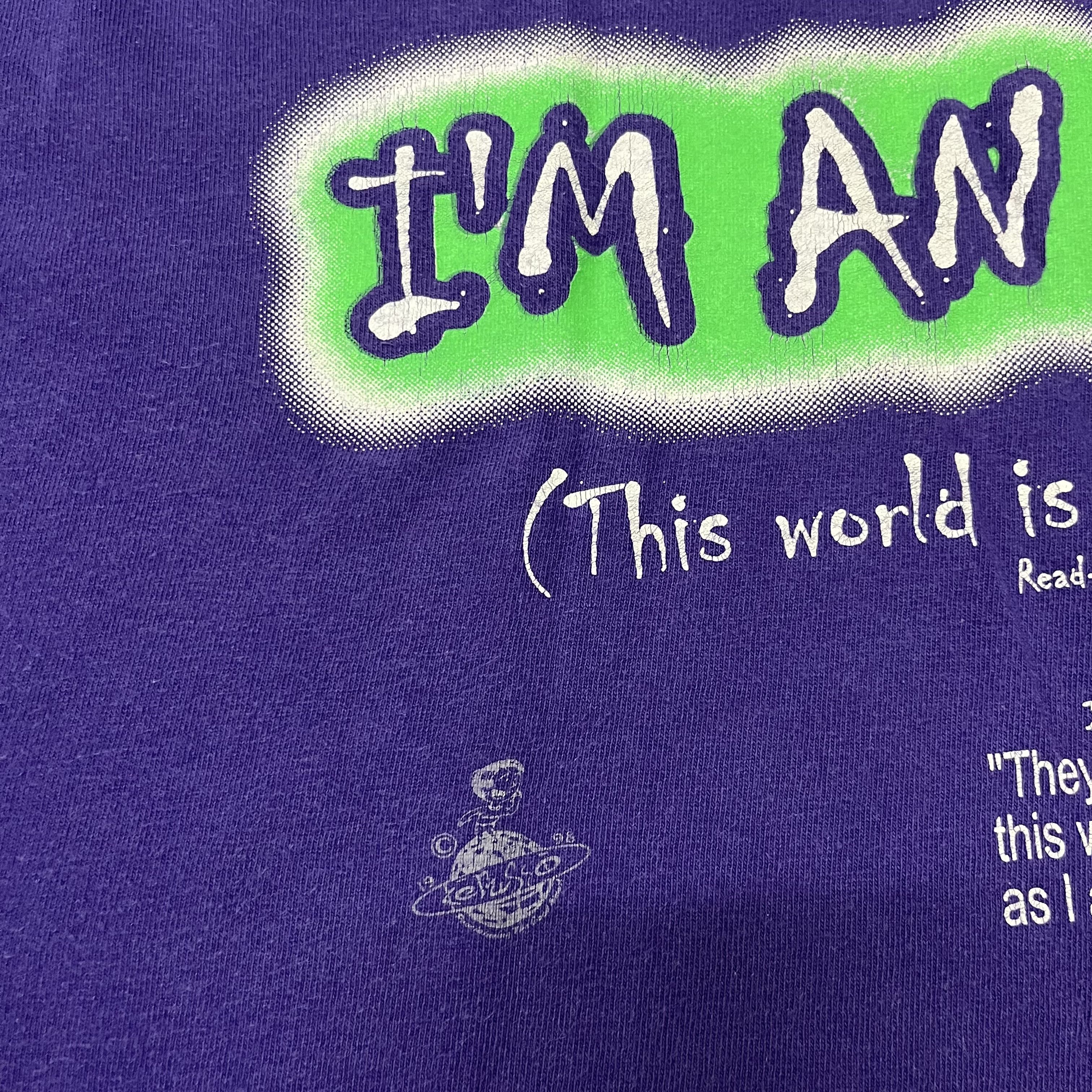 Vintage Vintage 90s Alien “I am alien” Tee Size US L / EU 52-54 / 3 - 5 Thumbnail
