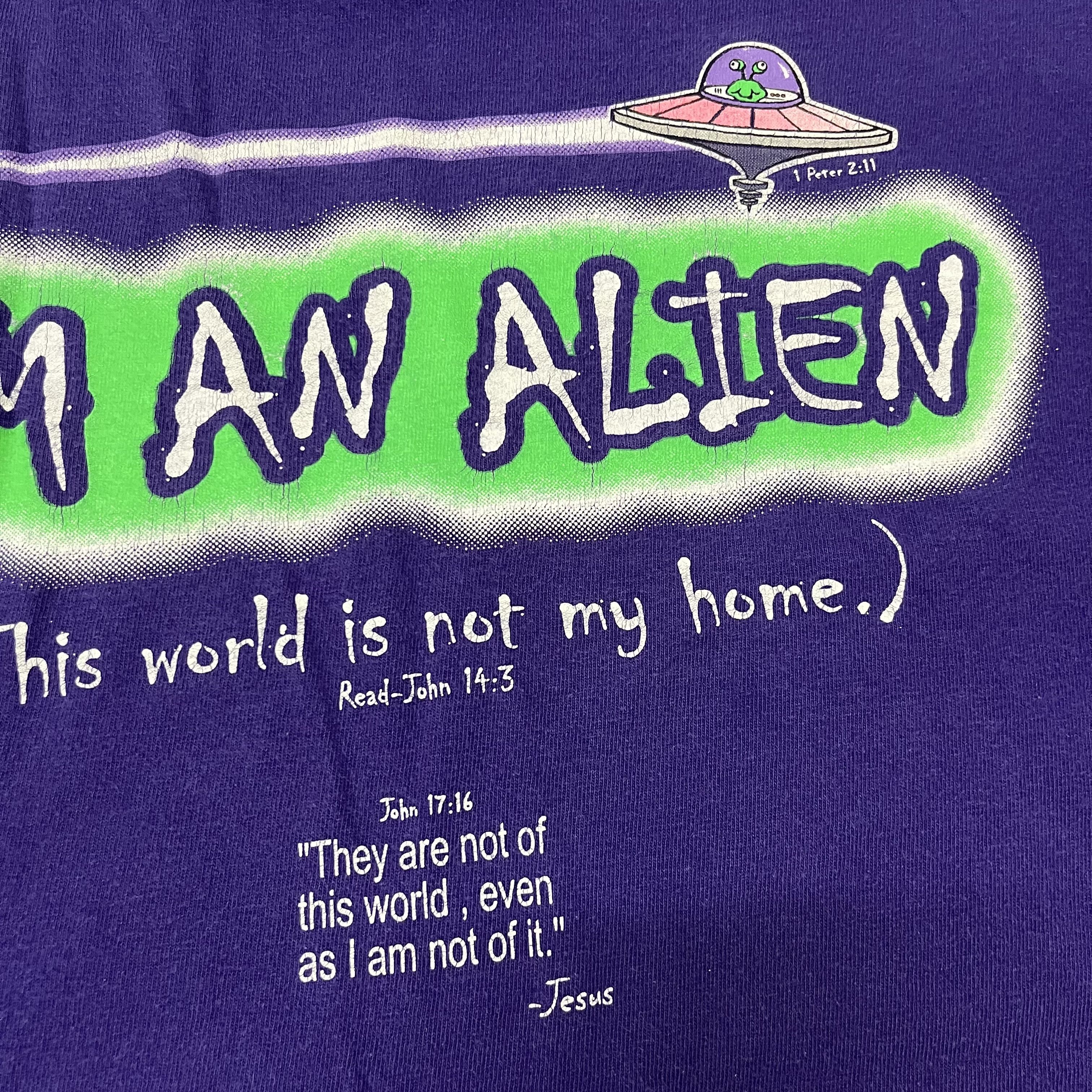 Vintage Vintage 90s Alien “I am alien” Tee Size US L / EU 52-54 / 3 - 6 Thumbnail