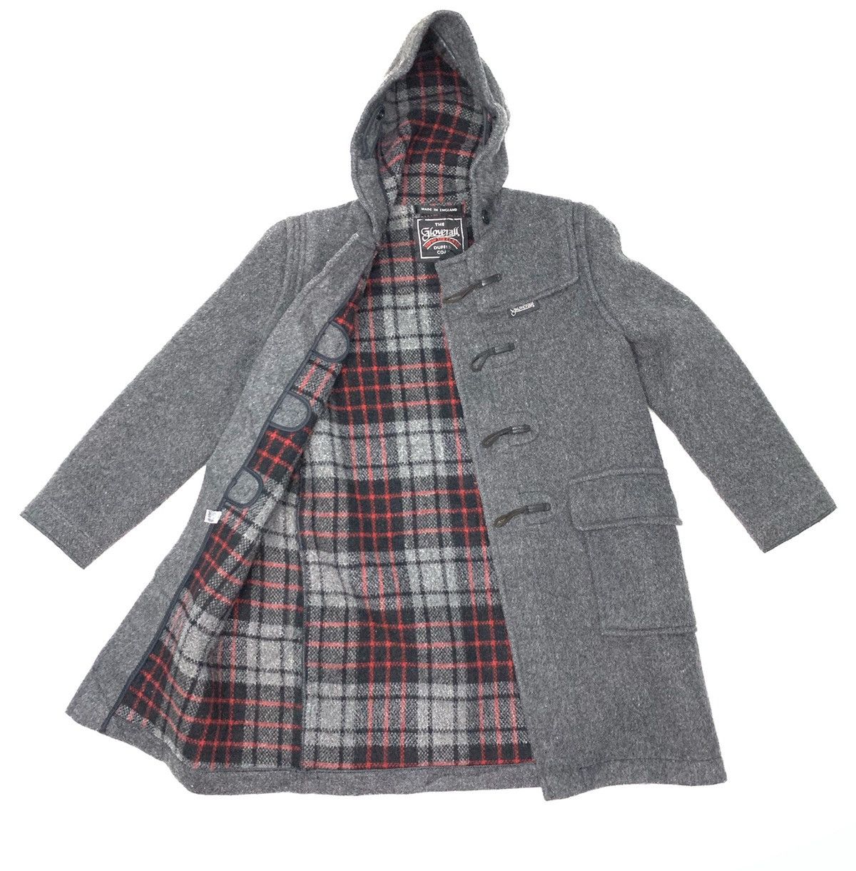 Designer × Gloverall Vintage Made In England Gloverall Duffle Coat Hoodie Jacket Size US S / EU 44-46 / 1 - 2 Thumbnail