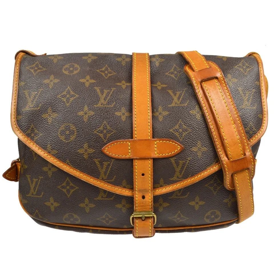 Authentic Louis Vuitton Monogram Saumur 30 Shoulder Bag