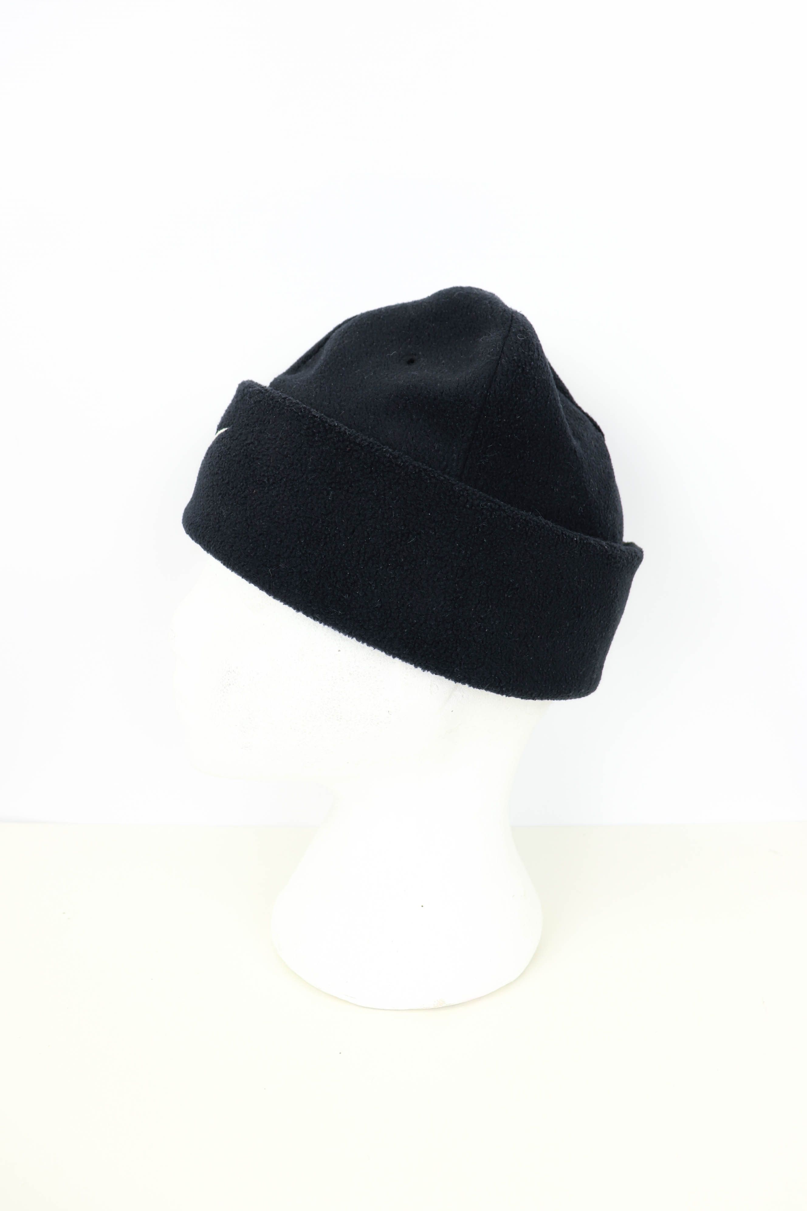 Nike Nike Vintage 90s Small Swoosh Sailor Style Black Fleece Hat Size ONE SIZE - 5 Thumbnail