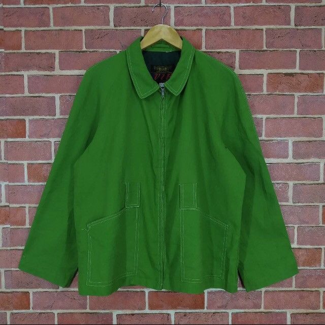 Japanese Brand × Vintage Vintage Green Workwear Double Pocket Style Selvedge Jacket Size US M / EU 48-50 / 2 - 1 Thumbnail