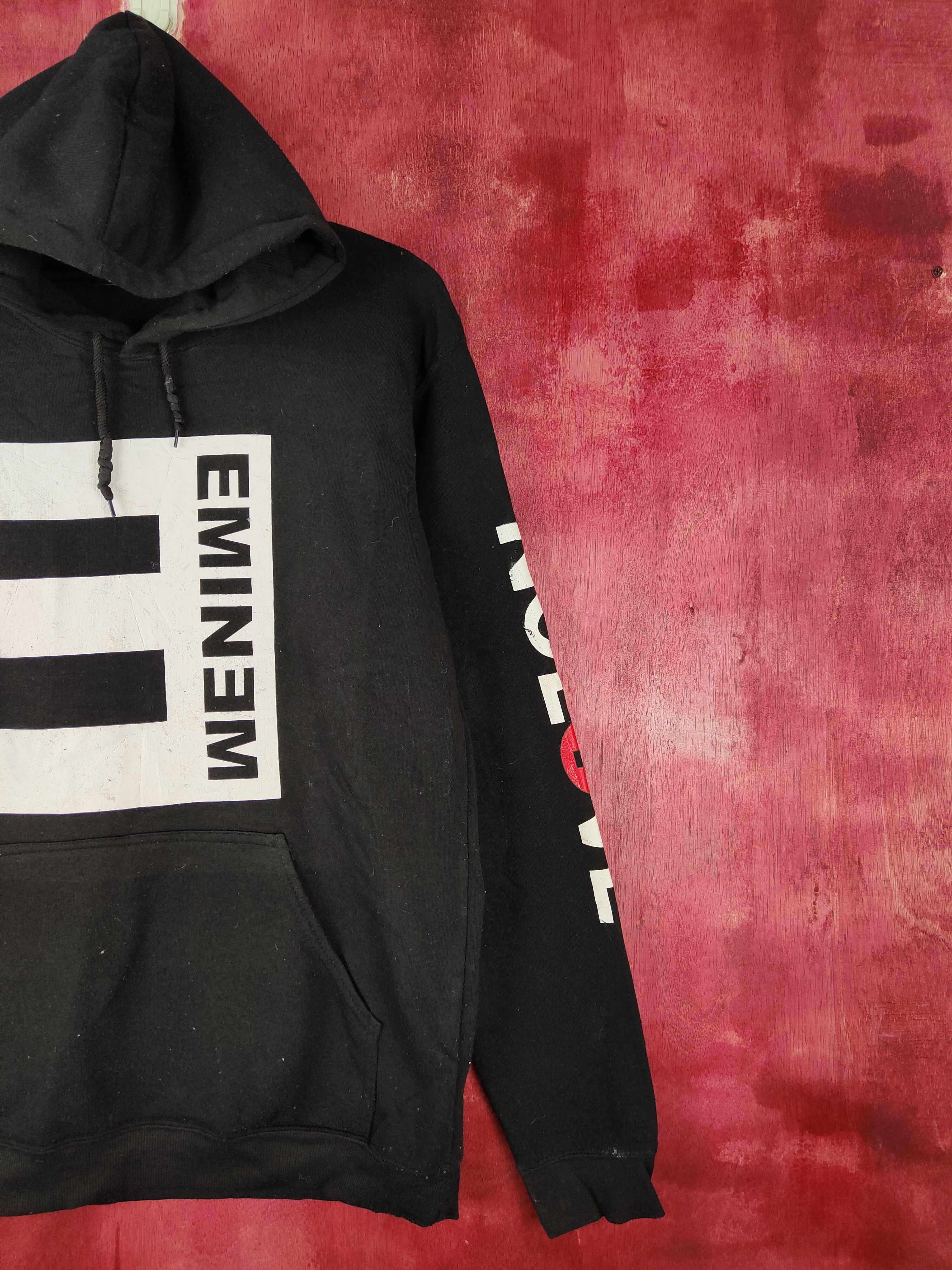 Chance The Rapper Hampson Lanqe - Eminem Black Hoodie Sweatshirt #5335 Size XL / US 12-14 / IT 48-50 - 9 Thumbnail