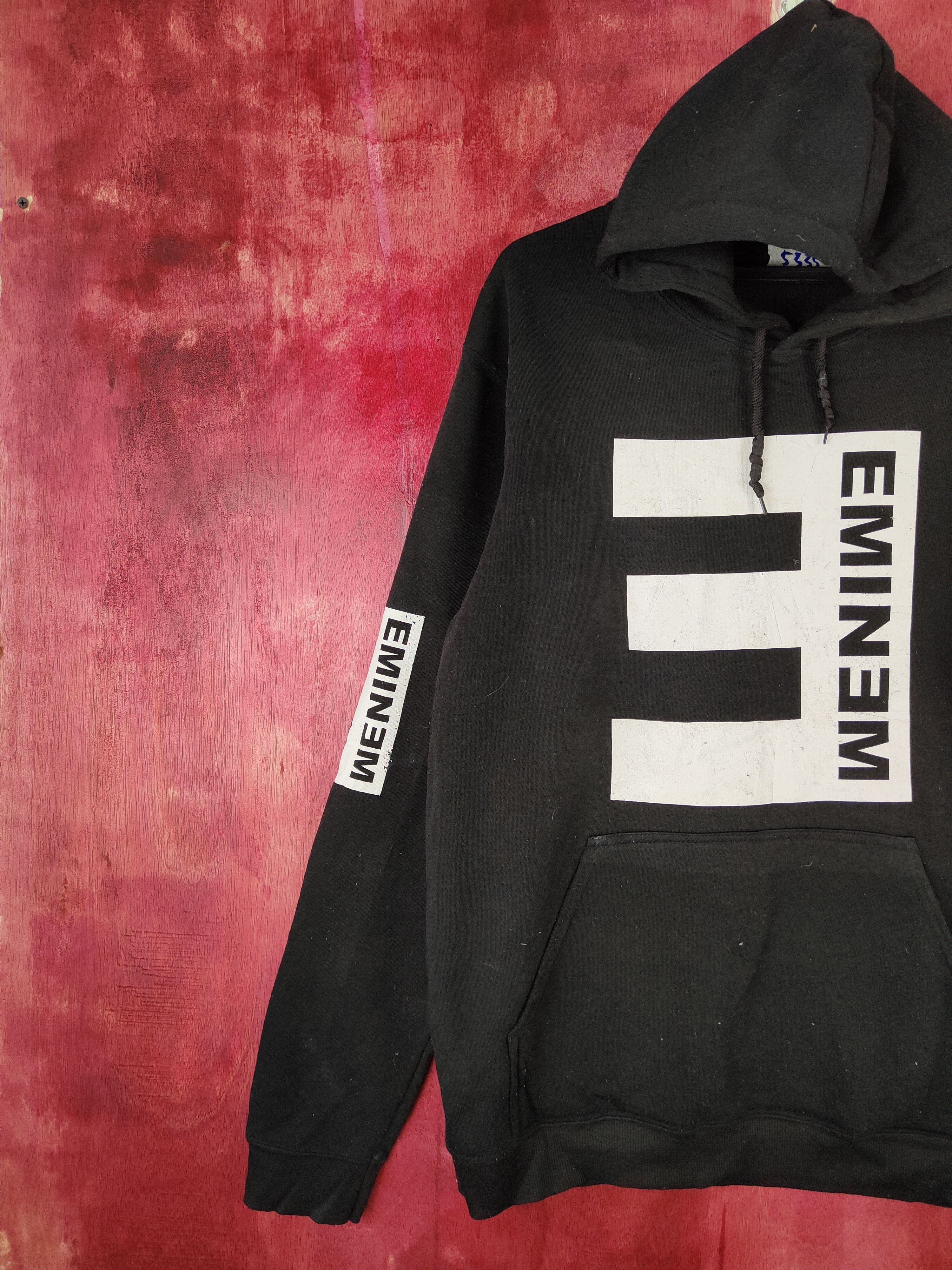 Chance The Rapper Hampson Lanqe - Eminem Black Hoodie Sweatshirt #5335 Size XL / US 12-14 / IT 48-50 - 8 Thumbnail