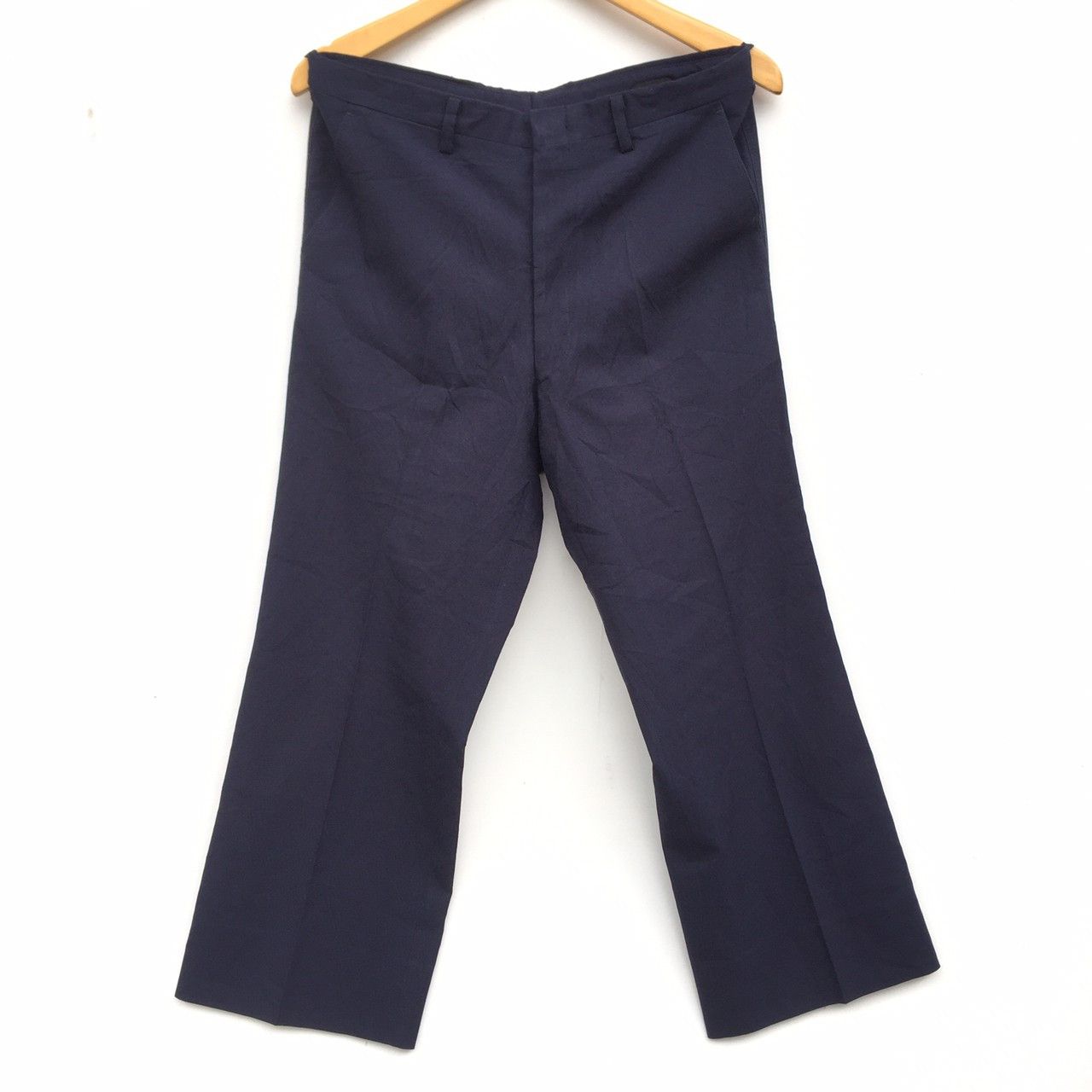 image of Vintage Balenciaga Sports Trousers in Dark Blue, Men's (Size 34)