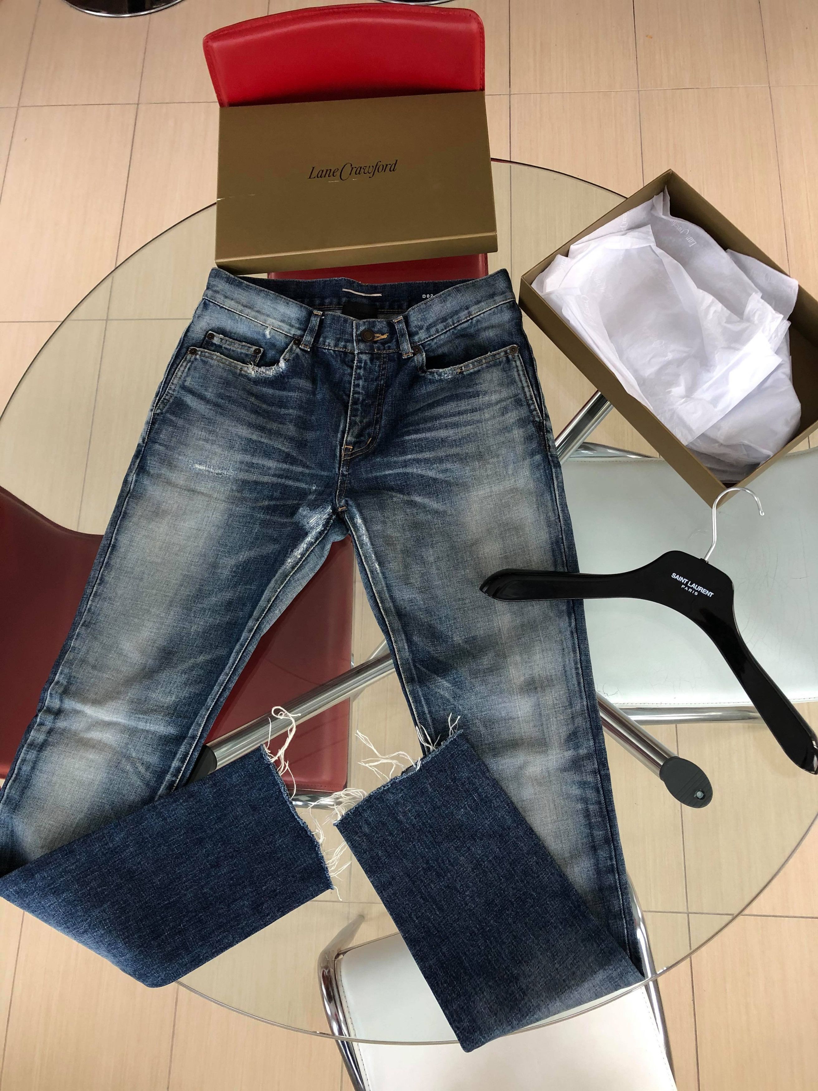 Saint Laurent Raw Edge Blue denim size 30