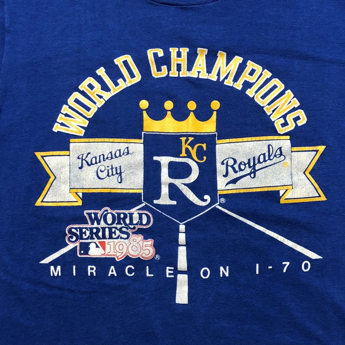 Vintage VTG 1985 Kansas City Royals World Series Champions Tee Small Size US S / EU 44-46 / 1 - 2 Preview