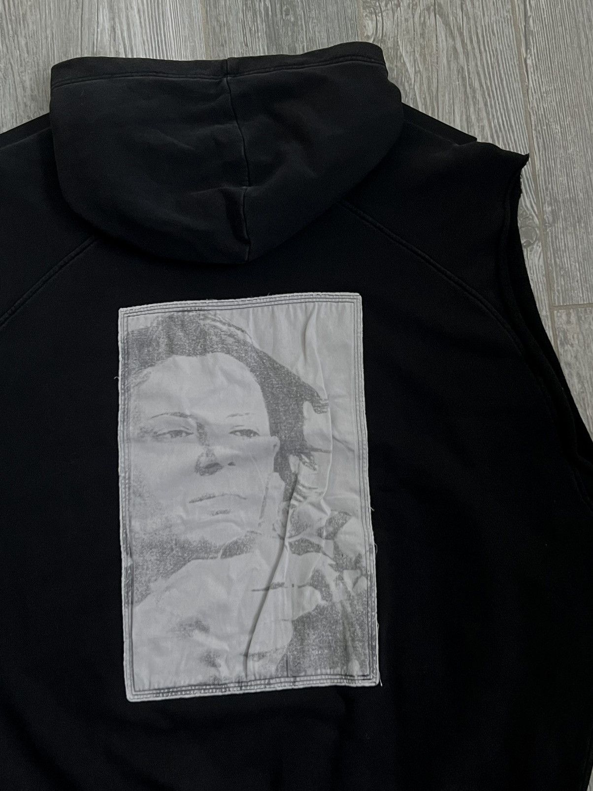 Raf Simons SS2002 Raf Simons Terror Kollaps Black Sleeveless OS Hoodie Size US XL / EU 56 / 4 - 4 Thumbnail